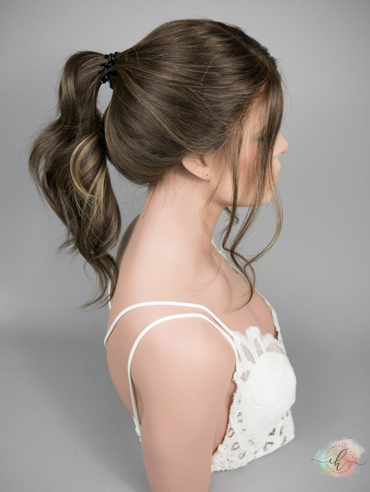 “HADLEY" Premium Wig: Lace Top Pony Wig, Sz. S/M, 22"