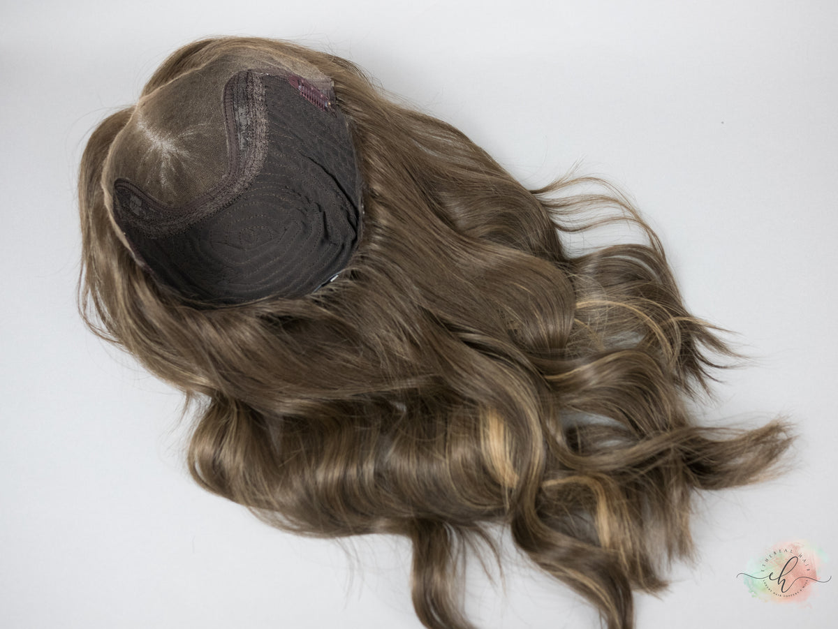 “HADLEY" Premium Wig: Lace Top Pony Wig, Sz. S/M, 22"