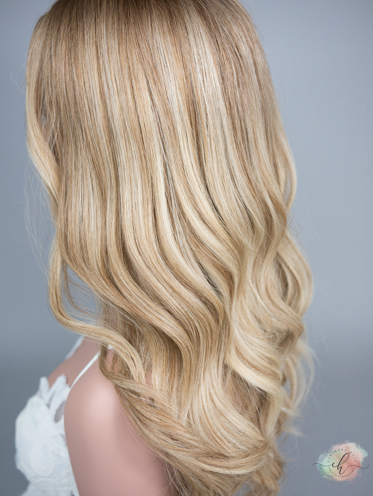 “HERE COMES THE SUN" Exquisite Wig: Silk Top Lace Front, Fully Handtied, Sz. S/M, 24", Medical Cap