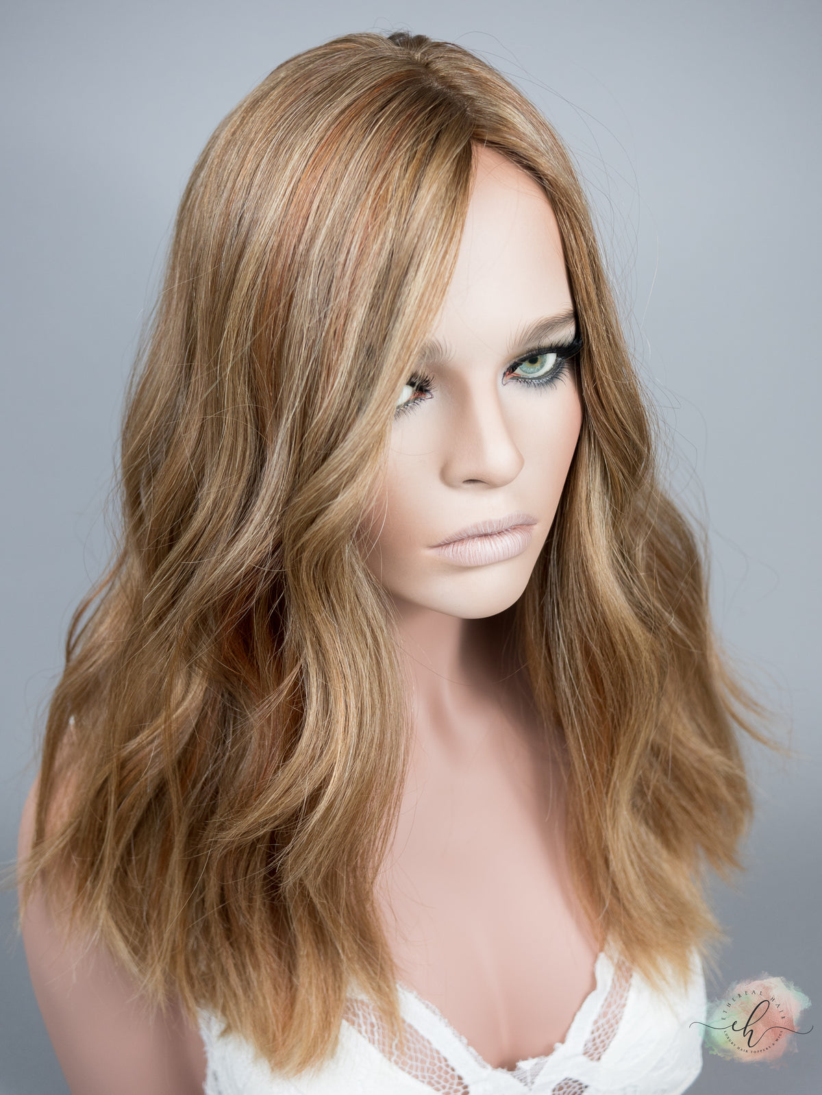 “GINGER SPICE" Exquisite Topper: Silk Top, 8x8, 19", Euro