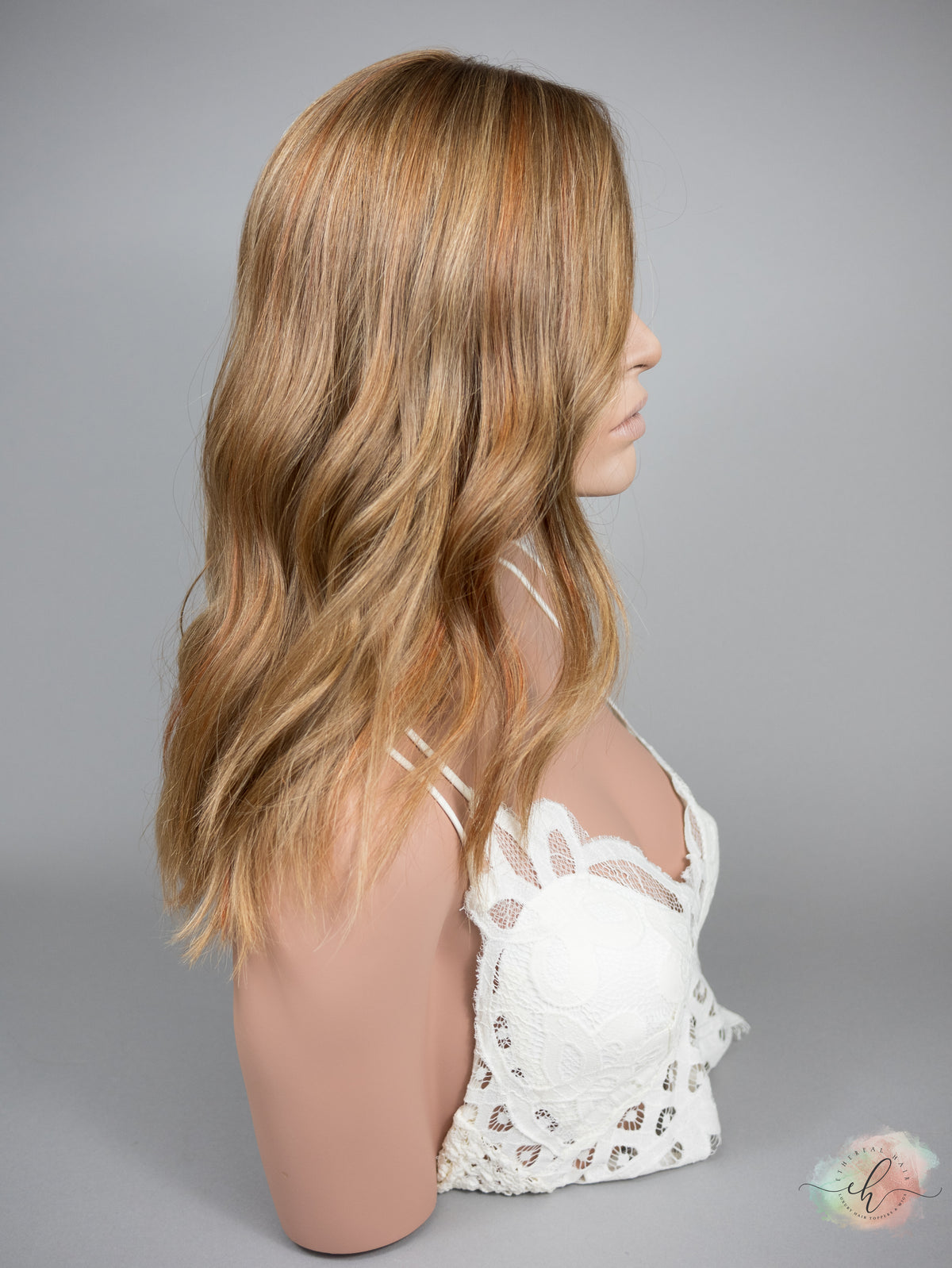 “GINGER SPICE" Exquisite Topper: Silk Top, 8x8, 19", Euro