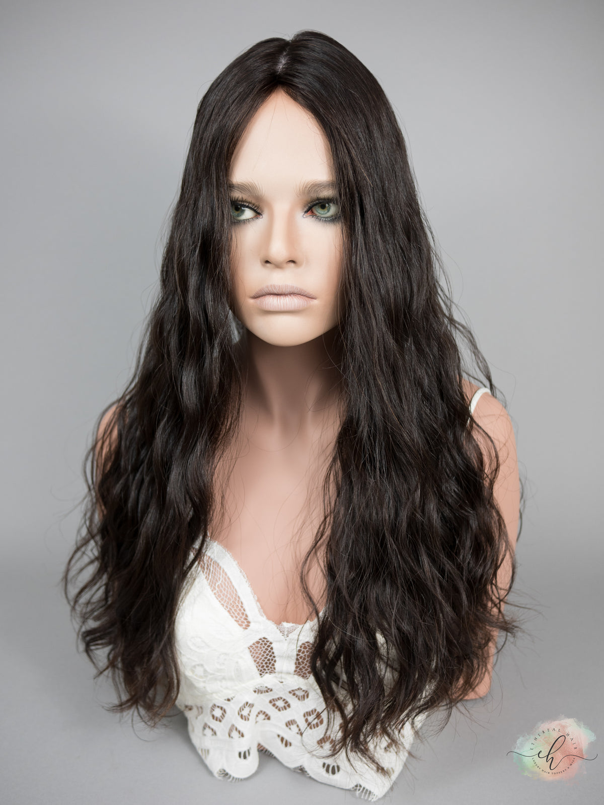 “LARK" Premium Topper: Silk Top, 8x8, 24", Curly