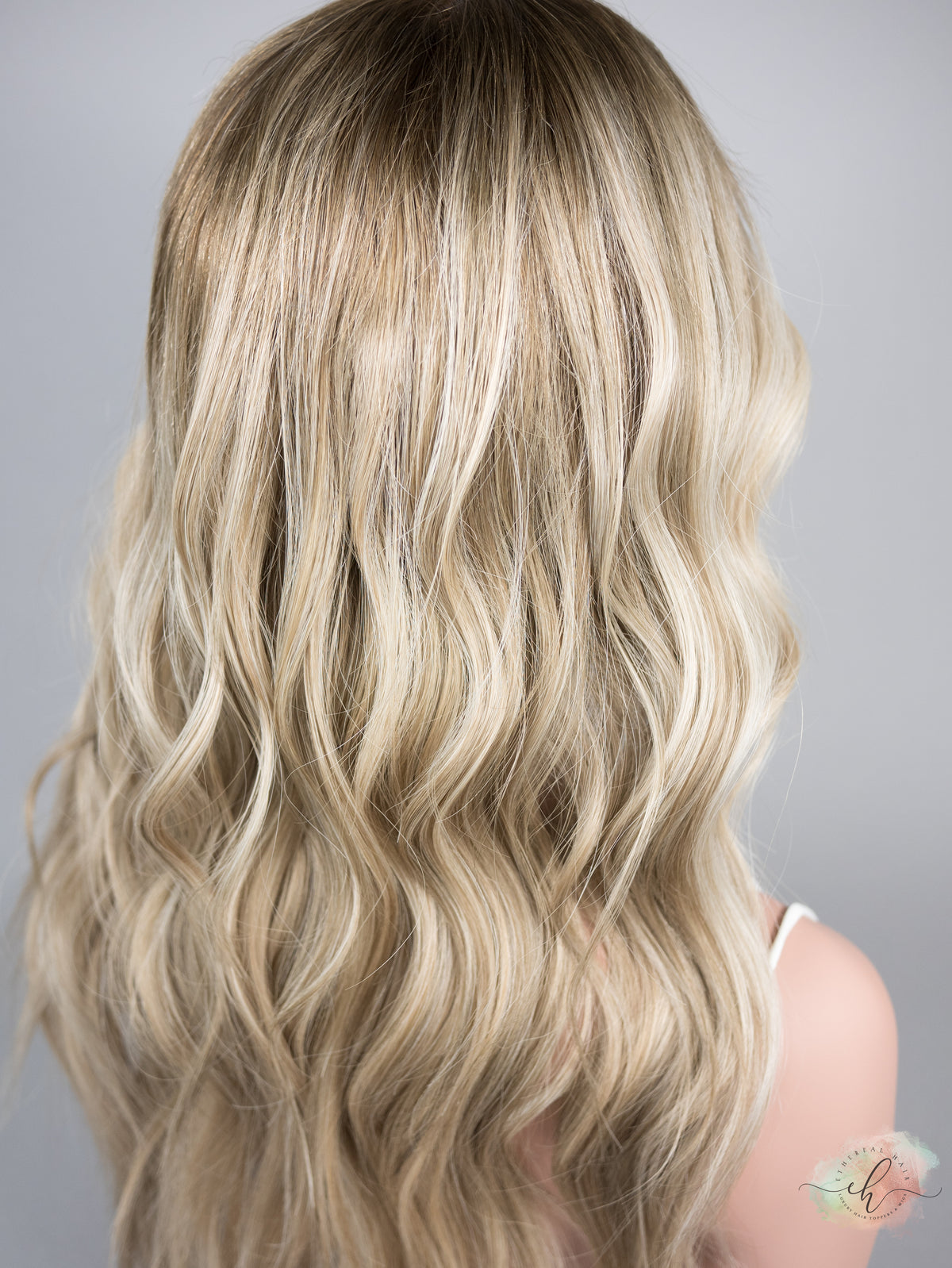 “COASTAL VIBES" Exquisite Wig: Lace Top, Fully Handtied, Sz. S/M, 26", Medical Cap