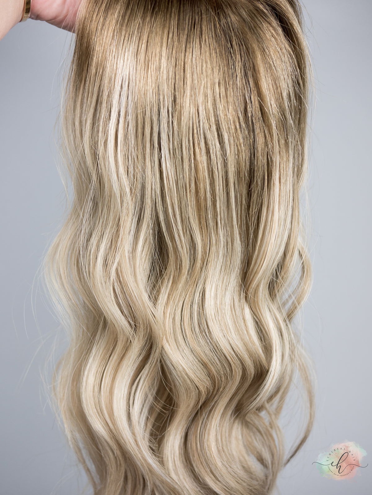 “COASTAL VIBES" Exquisite Wig: Lace Top, Fully Handtied, Sz. S/M, 26", Medical Cap