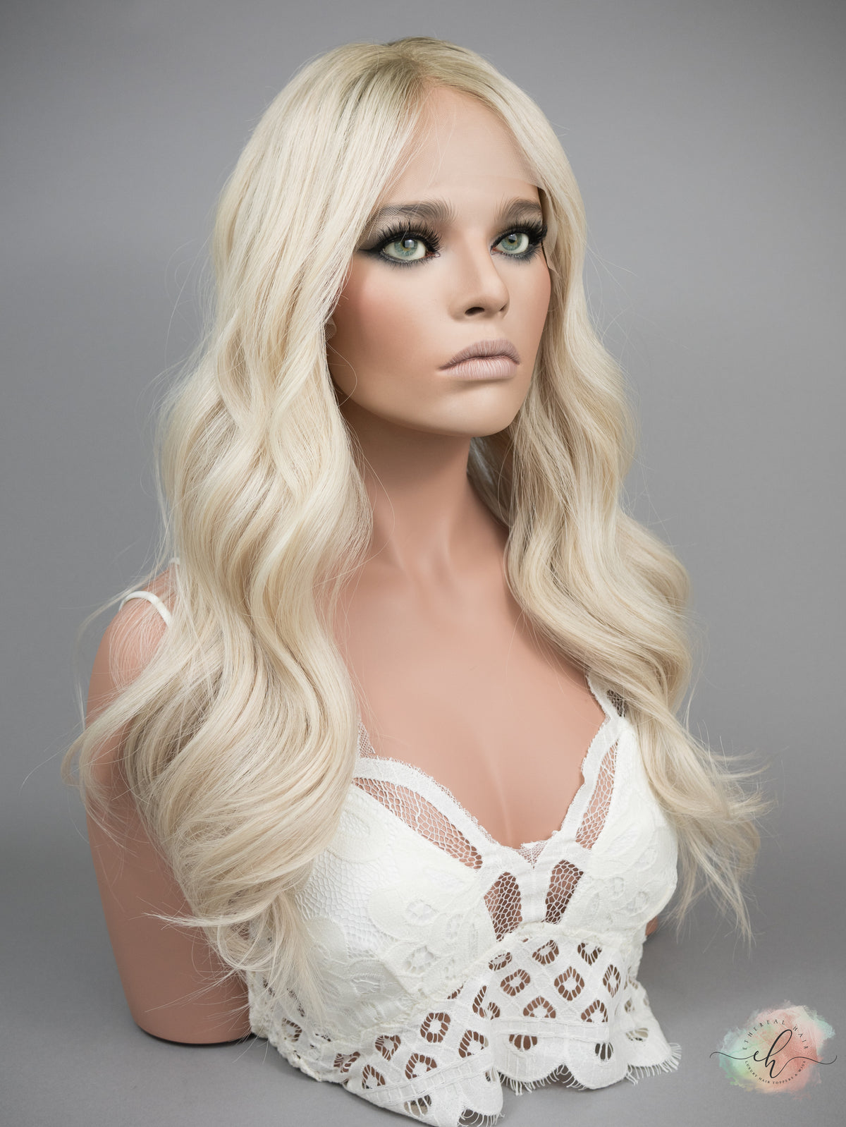 “OAKLEE" Premium Wig: Lace Top, Sz. S, 25"
