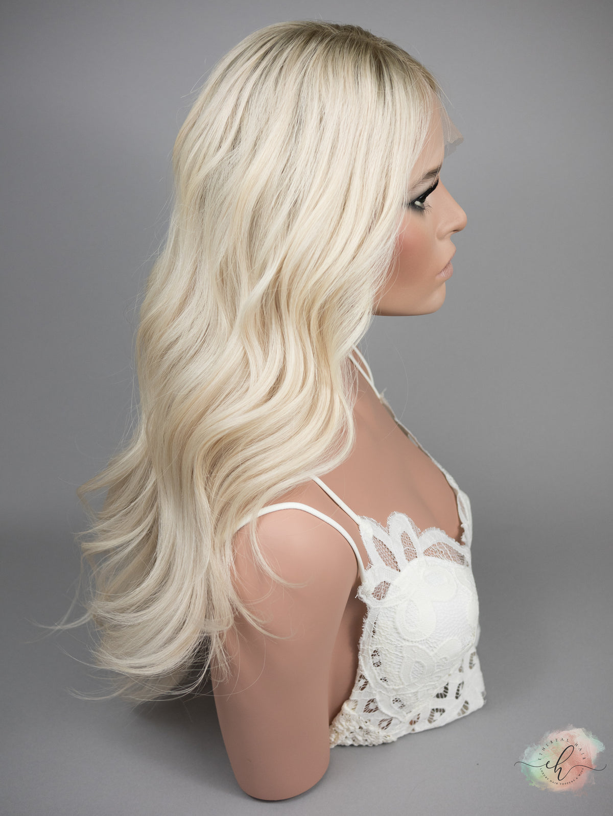 “OAKLEE" Premium Wig: Lace Top, Sz. S, 25"