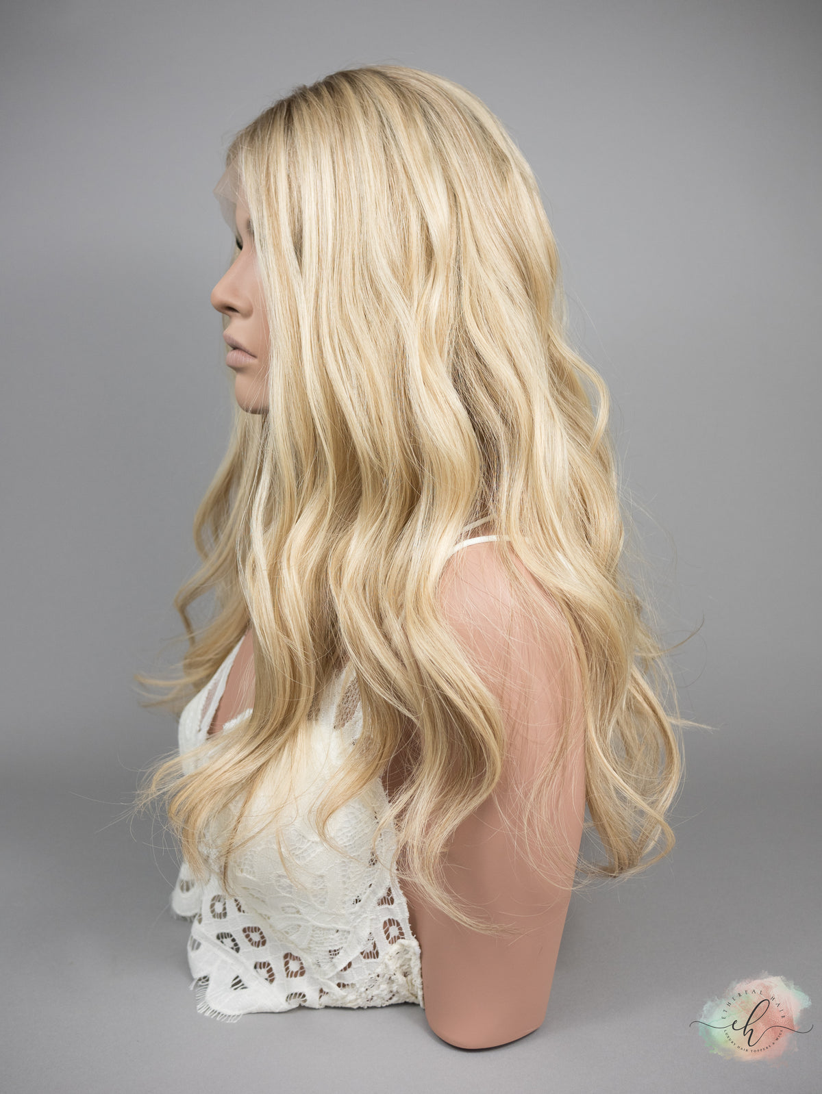 “EVA" Premium Wig: Lace Top, Sz. M, 24"
