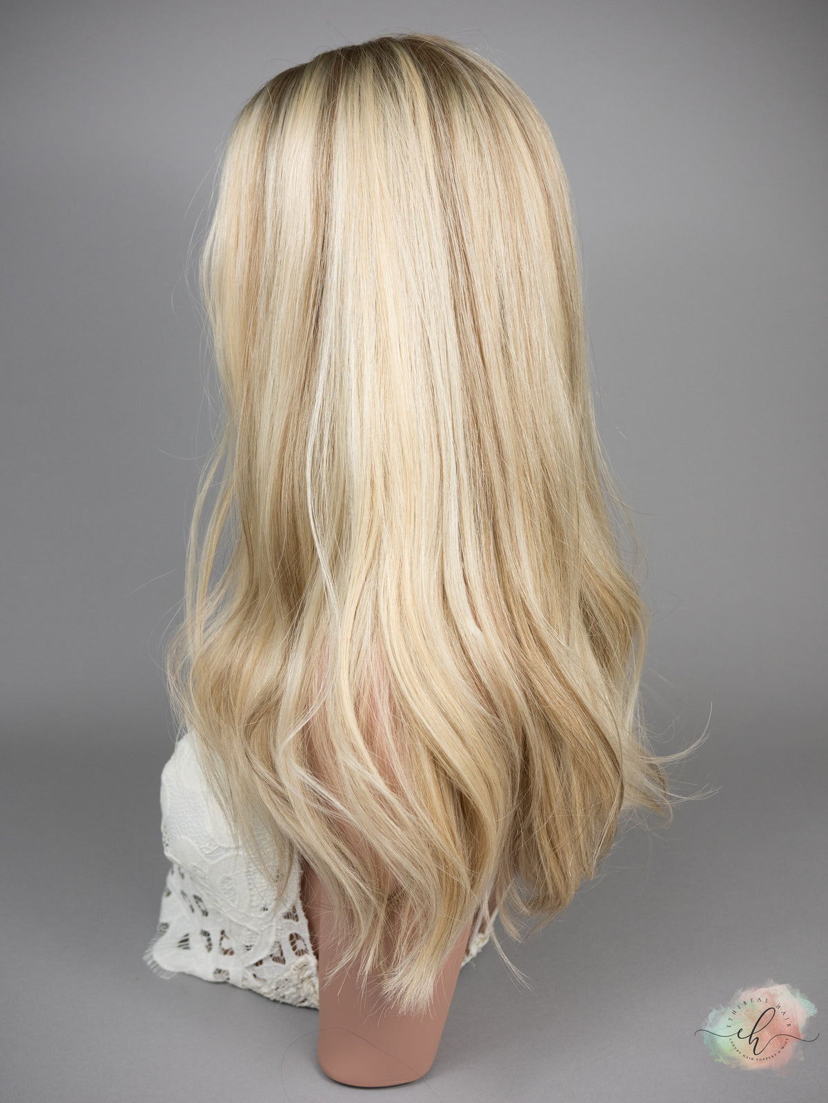 “VICTORIA&quot; Premium Wig: Silk Top Lace Front, Sz. M, 22&quot;