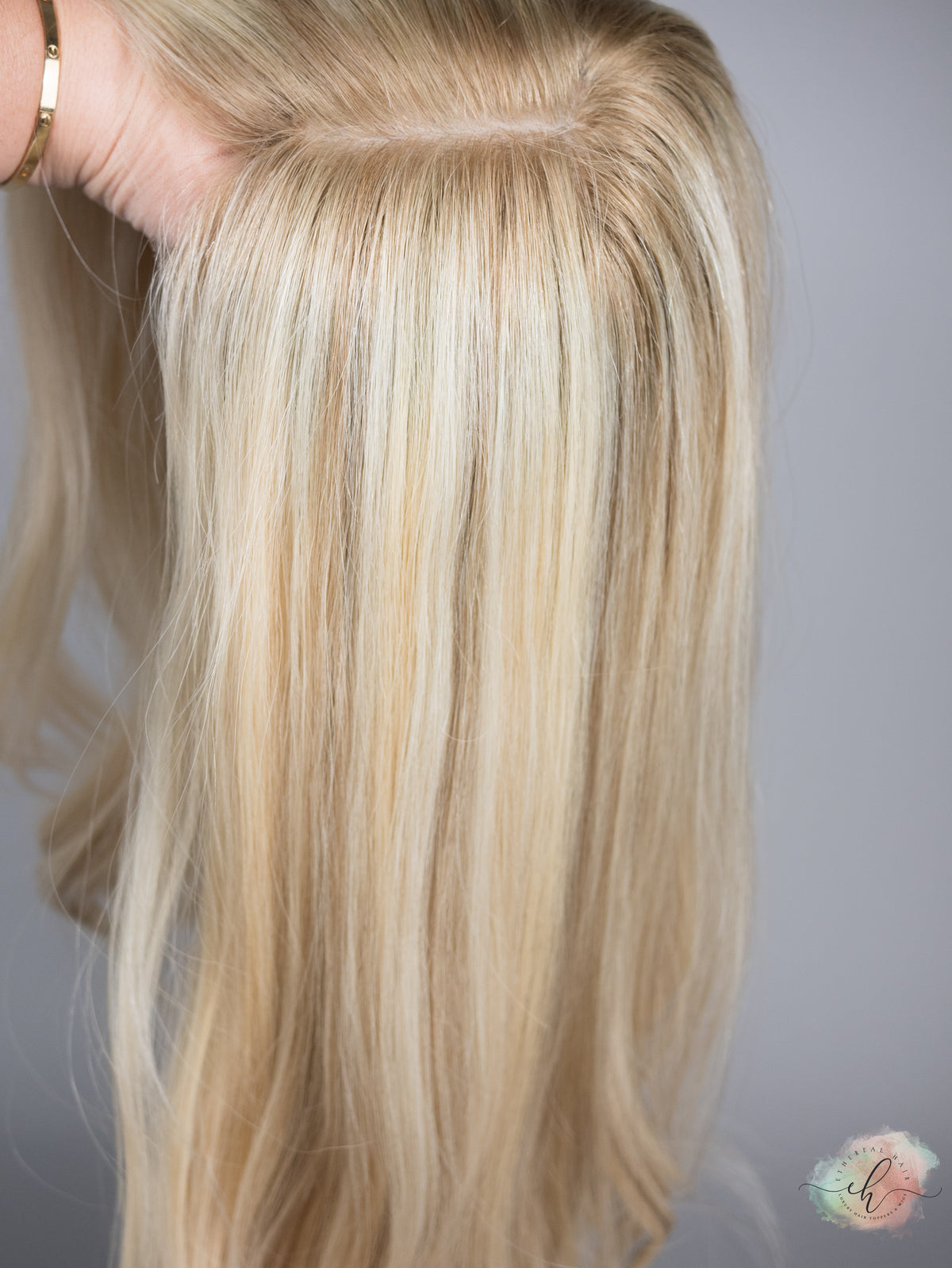 “VICTORIA&quot; Premium Wig: Silk Top Lace Front, Sz. M, 22&quot;