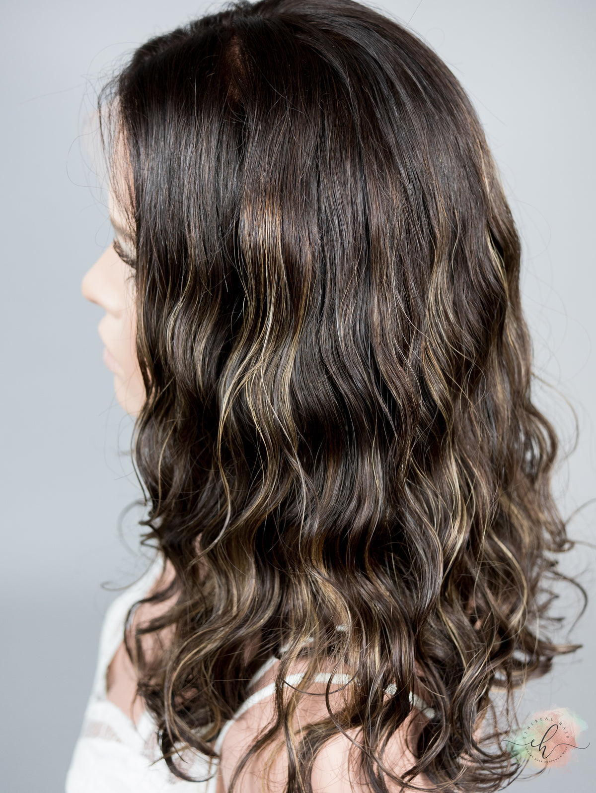 “LARK BALAYAGE" Premium Wig: Lace Top, Sz. M, 16"