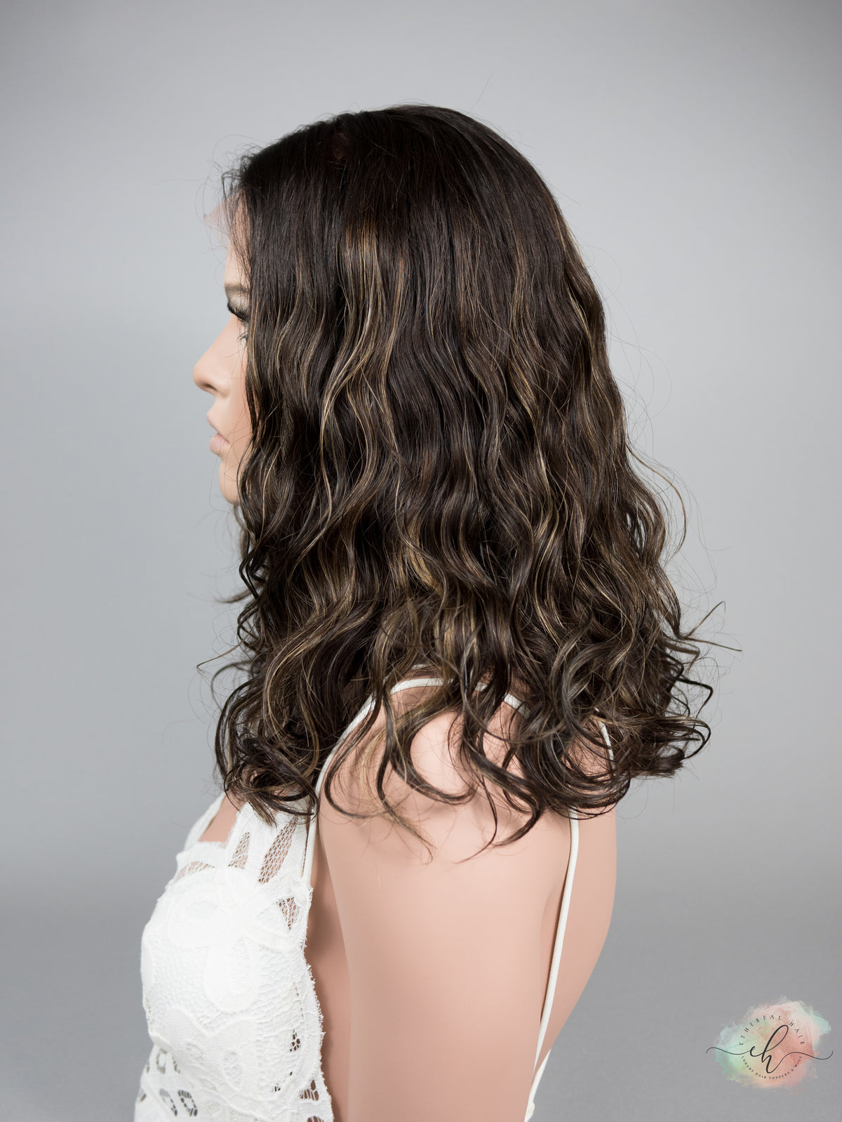 “LARK BALAYAGE" Premium Wig: Lace Top, Sz. M, 16"