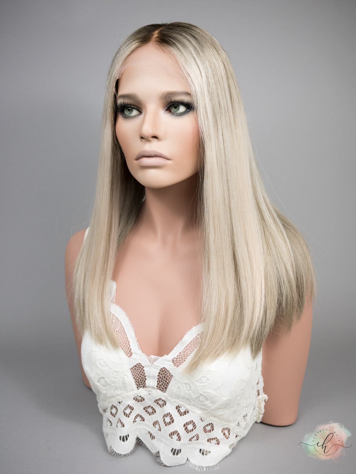 “ICE PRINCESS" Exquisite Wig: Lace Top, Sz. S/M, 19-20"