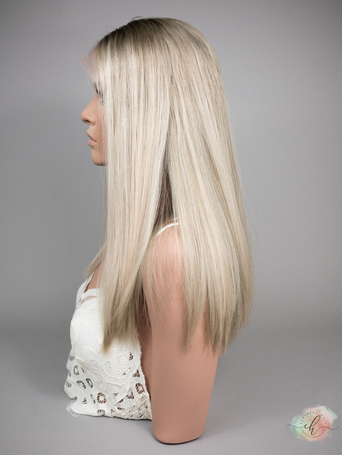 “ICE PRINCESS" Exquisite Wig: Lace Top, Sz. S/M, 19-20"