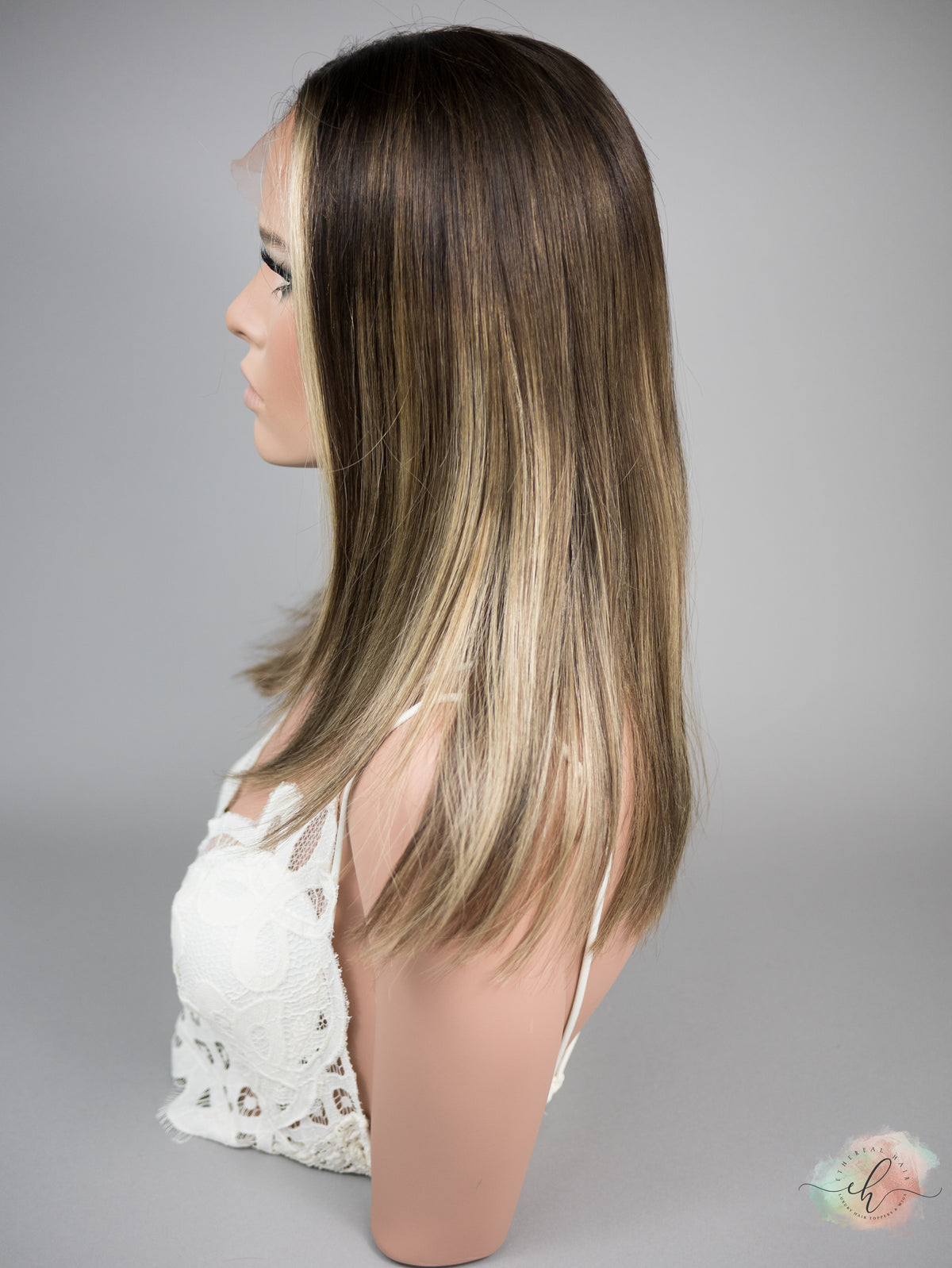 “WORTH IT&quot; Exquisite Wig: Lace Top, Sz. S/M, 18&quot; LOB