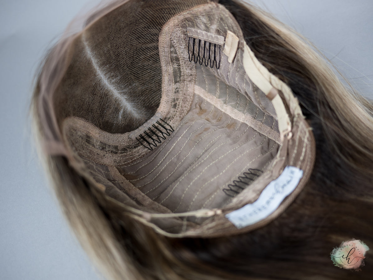 “WORTH IT&quot; Exquisite Wig: Lace Top, Sz. S/M, 18&quot; LOB