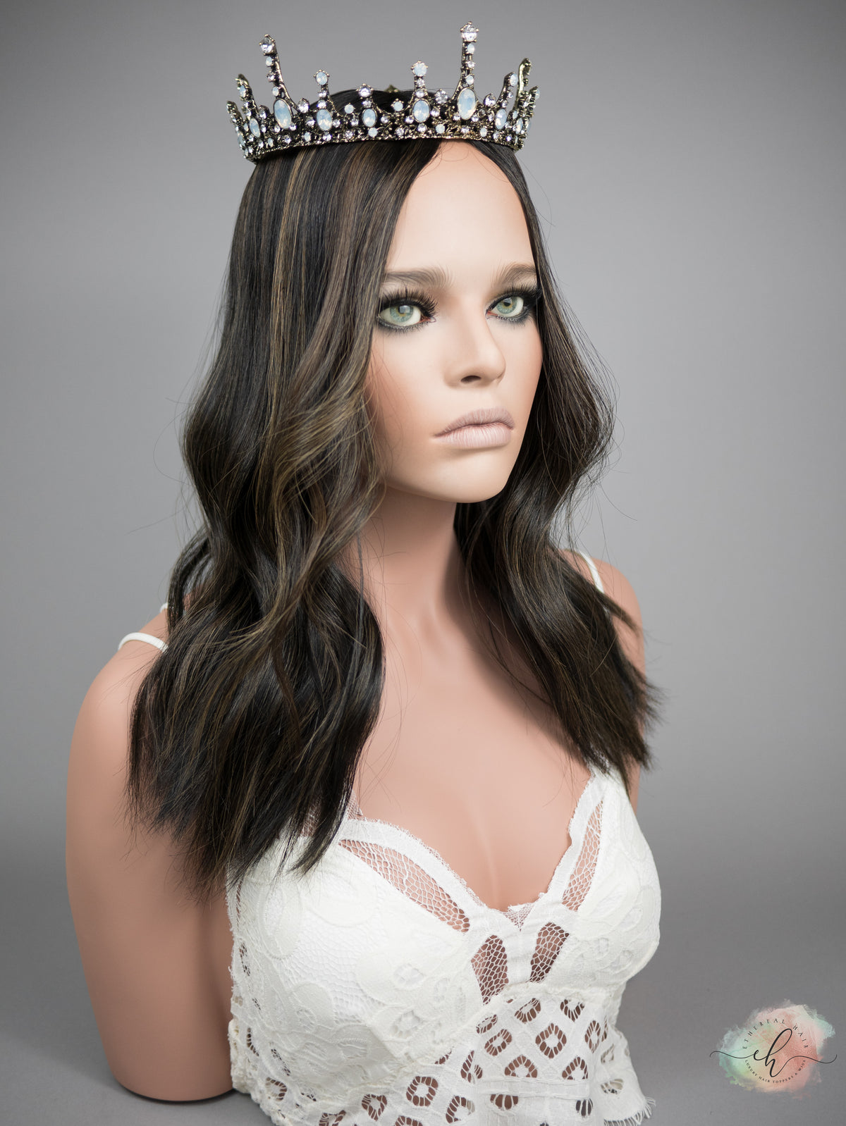 “RAVEN BALAYAGE" Premium Topper: Silk Top, 7x7, 18"