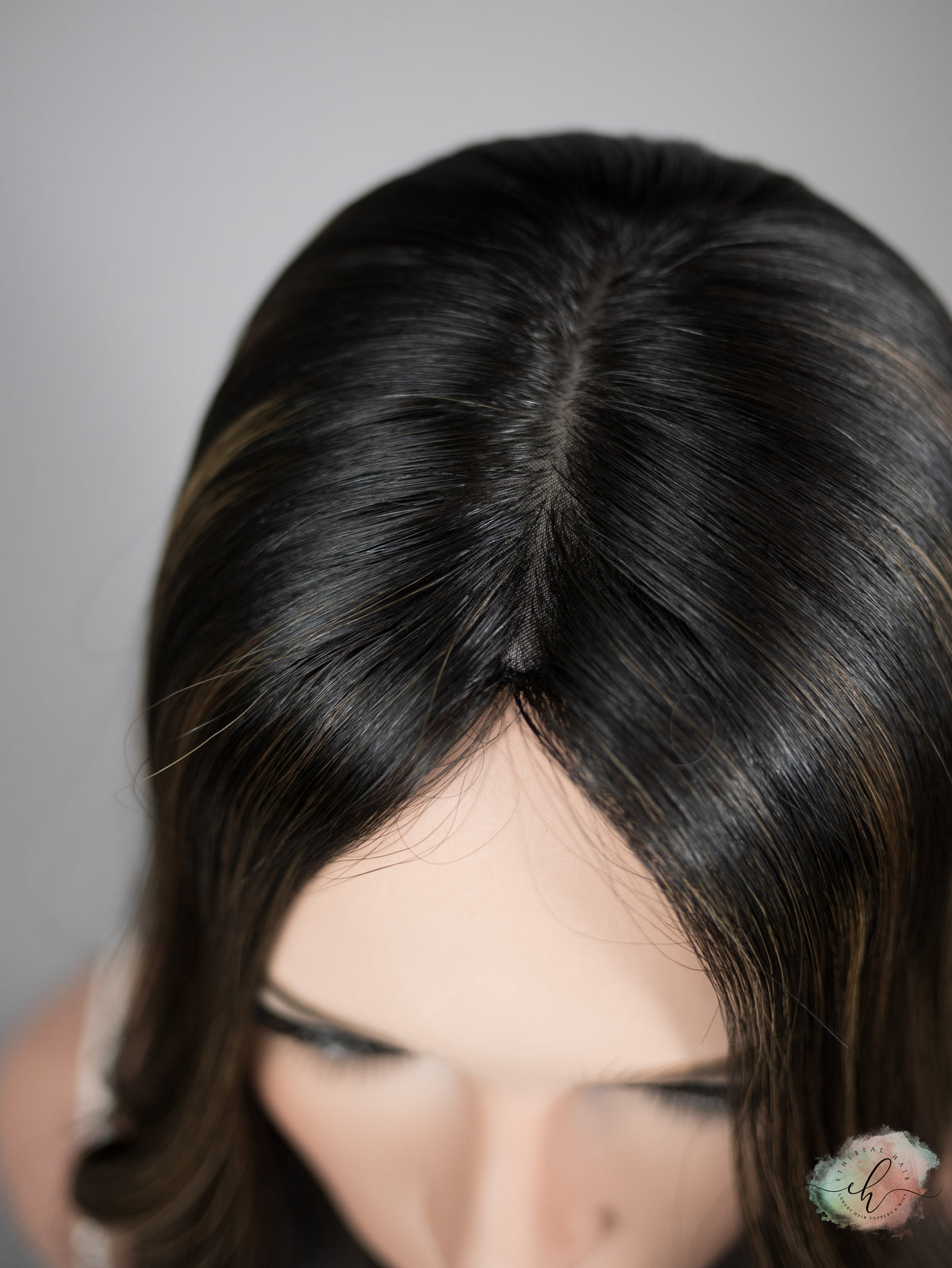 “RAVEN BALAYAGE" Premium Topper: Silk Top, 7x7, 18"