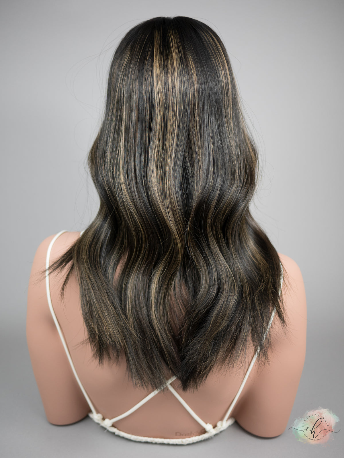“RAVEN BALAYAGE" Premium Topper: Silk Top, 7x7, 18"