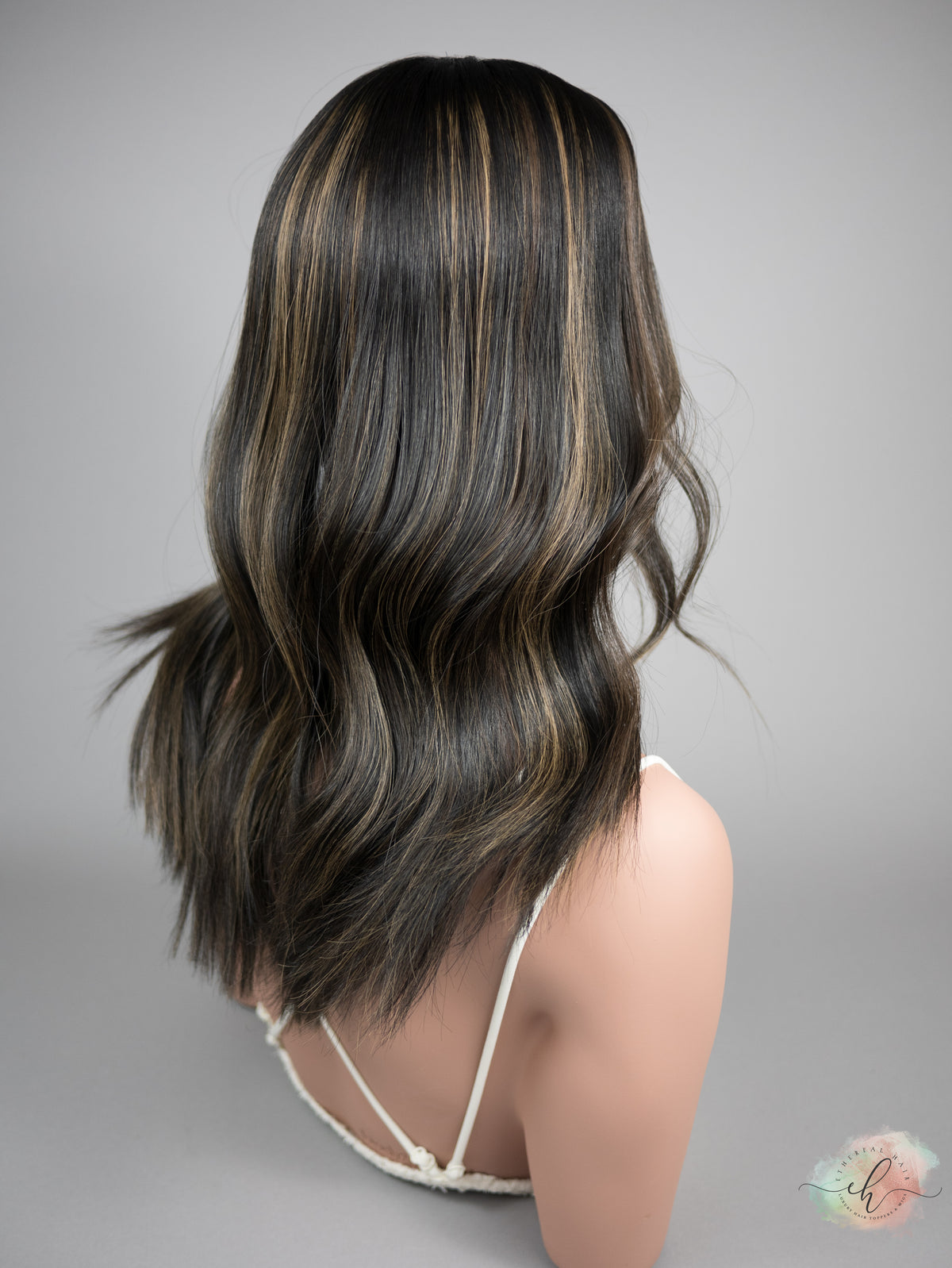 “RAVEN BALAYAGE" Premium Topper: Silk Top, 7x7, 18"