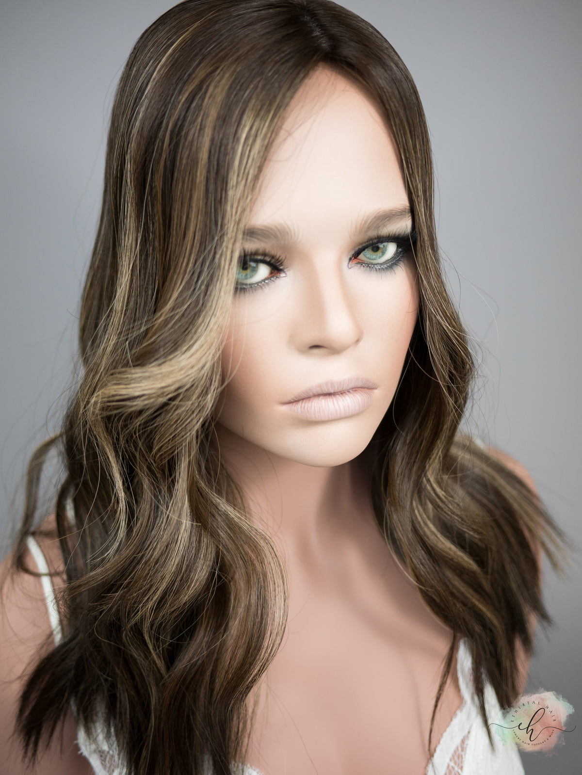 “LUNA BALAYAGE" Premium Topper: Silk Top, 7x7, 18"