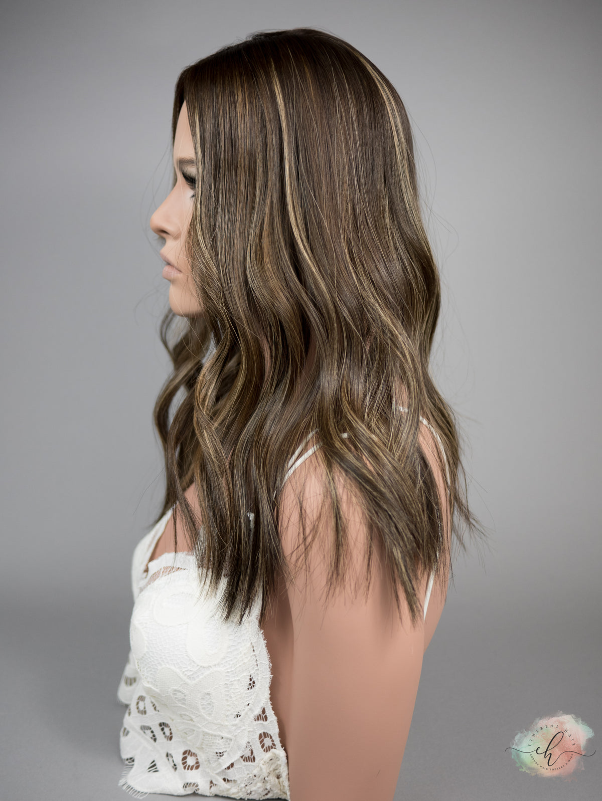“LUNA BALAYAGE" Premium Topper: Silk Top, 7x7, 18"
