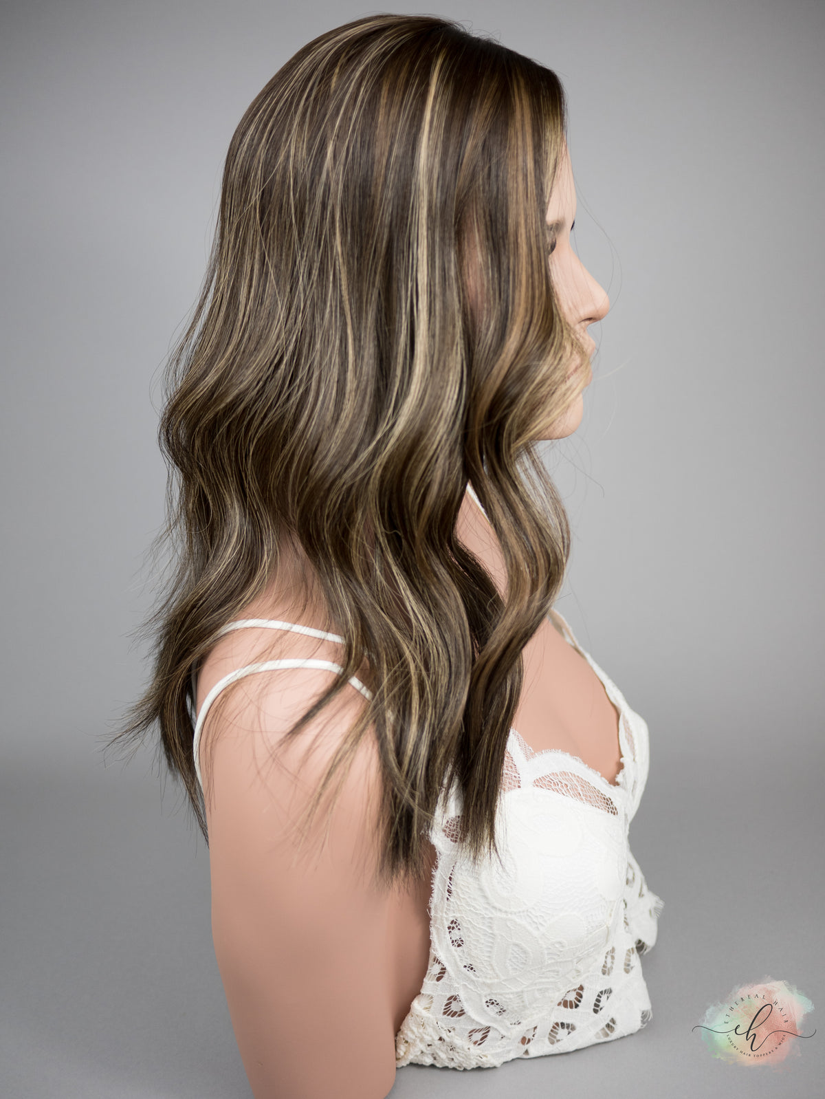 “LUNA BALAYAGE" Premium Topper: Silk Top, 7x7, 18"