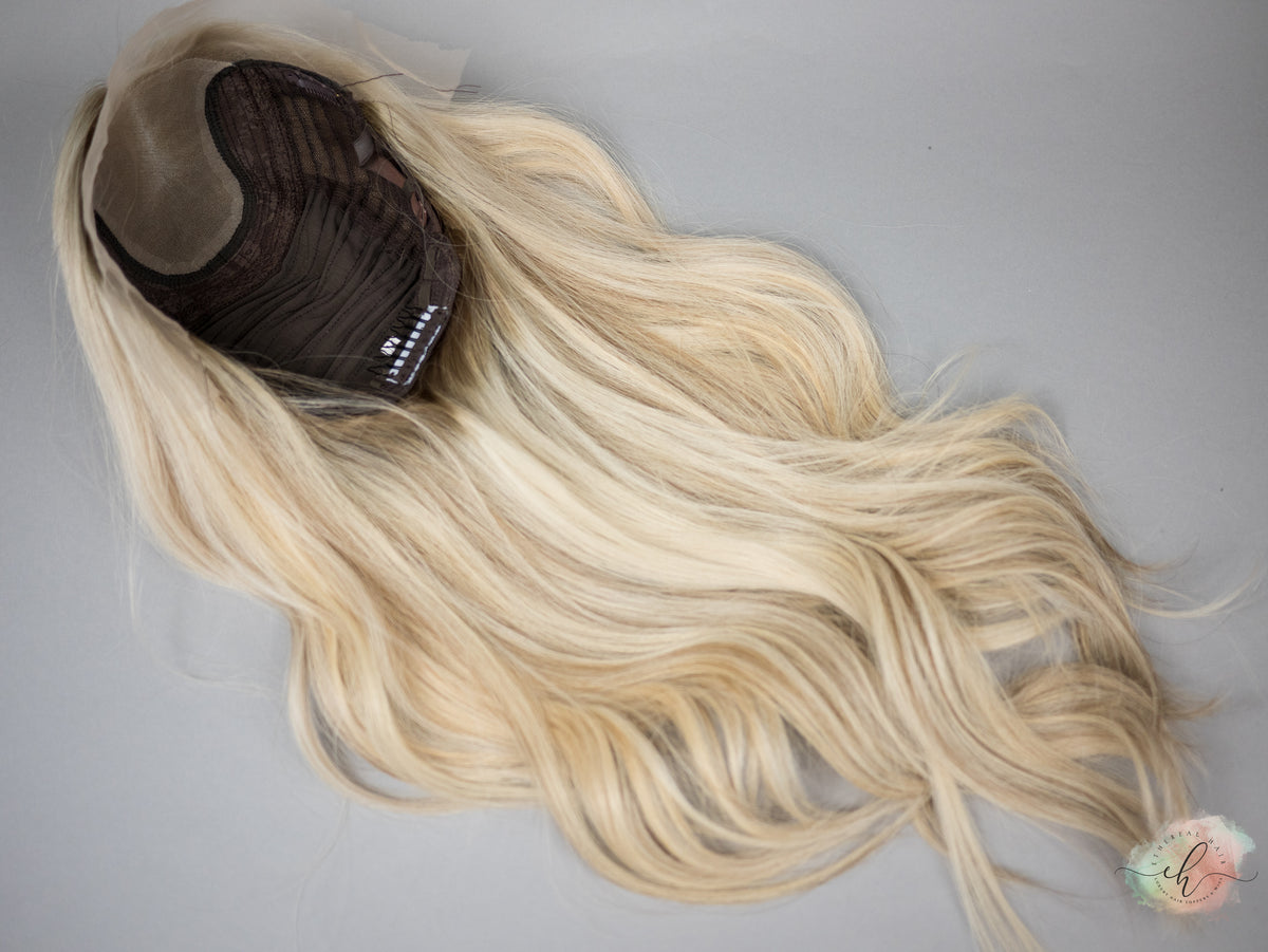 “VICTORIA&quot; Premium Wig: Lace Top, Sz. M, 26&quot;