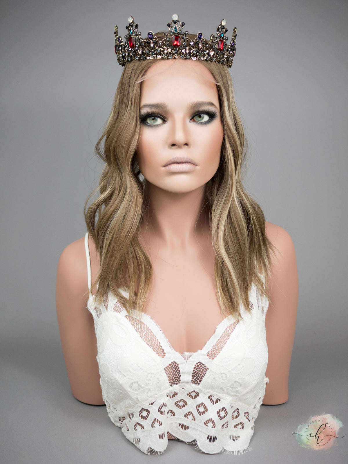 “AUBREE" Premium Topper: Lace Top, 8x8, 19"