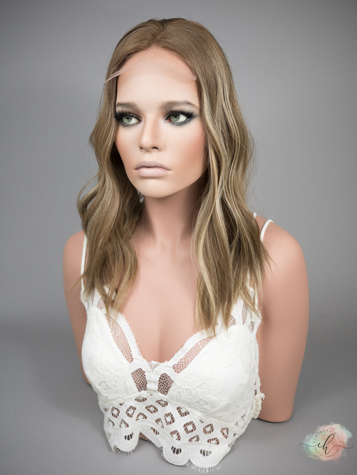 “AUBREE" Premium Topper: Lace Top, 8x8, 19"