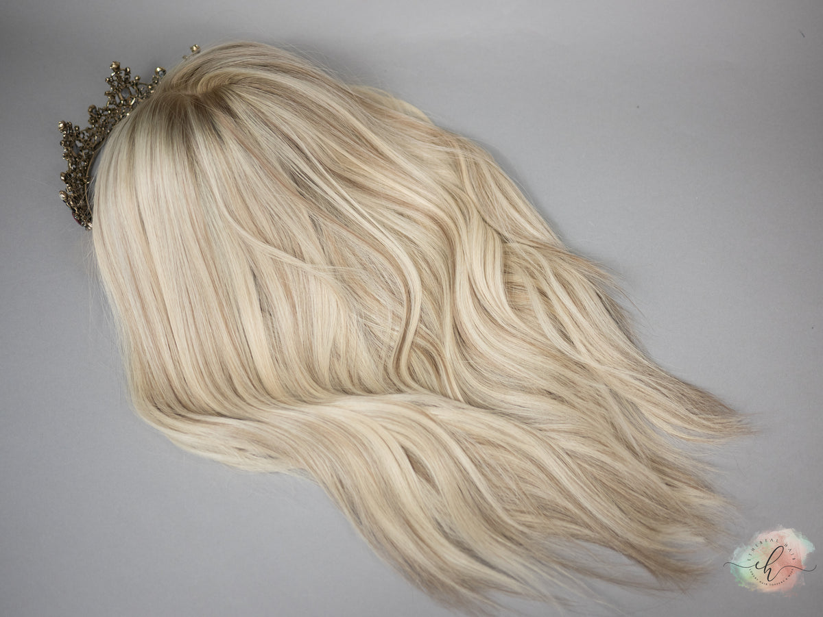 “BIANCA" Premium Wig: Silk Top Lace Front, Sz. L, 23"