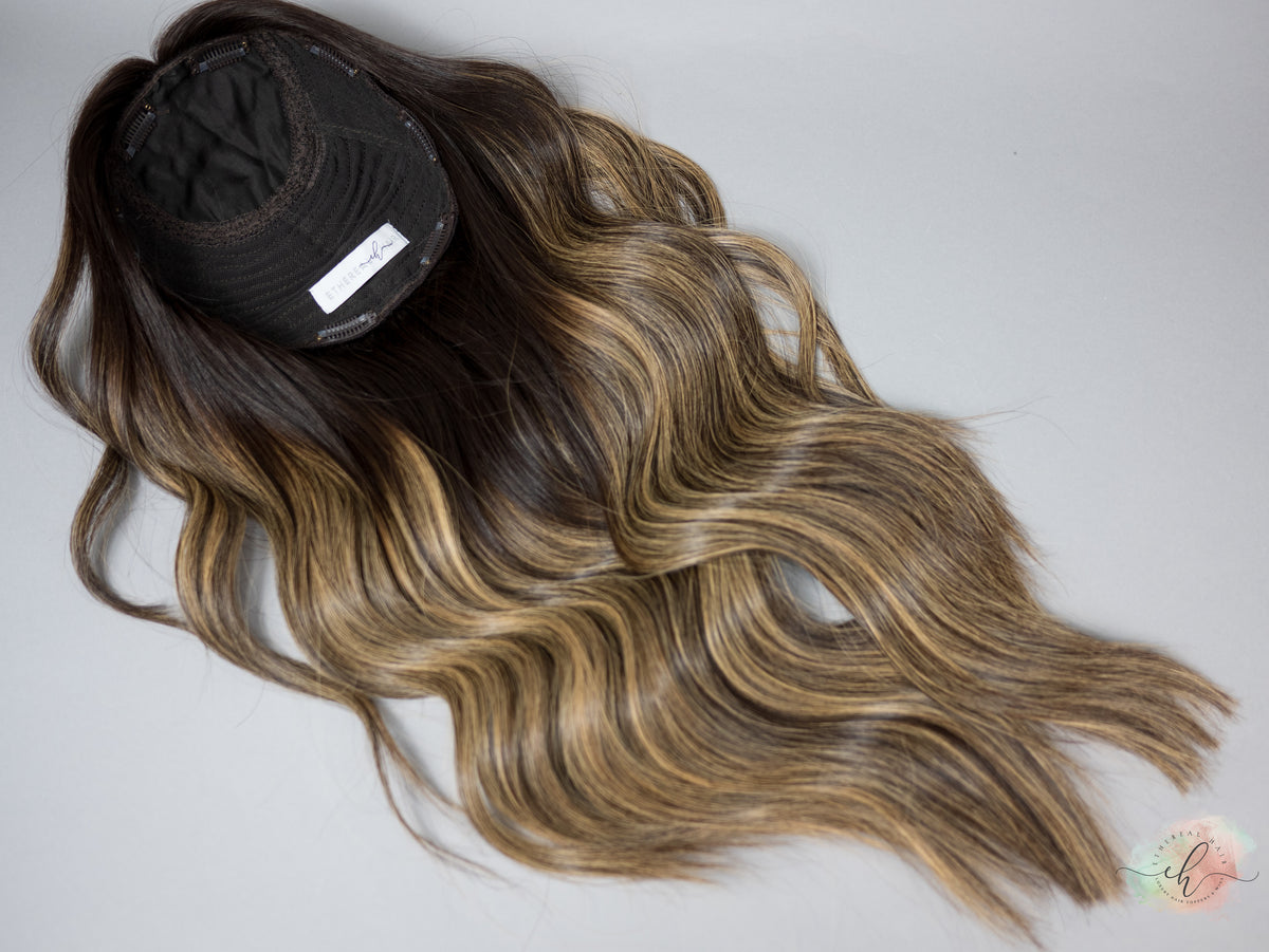 “LARK BALAYAGE" Premium Topper: Silk Top, 9x9, 25"