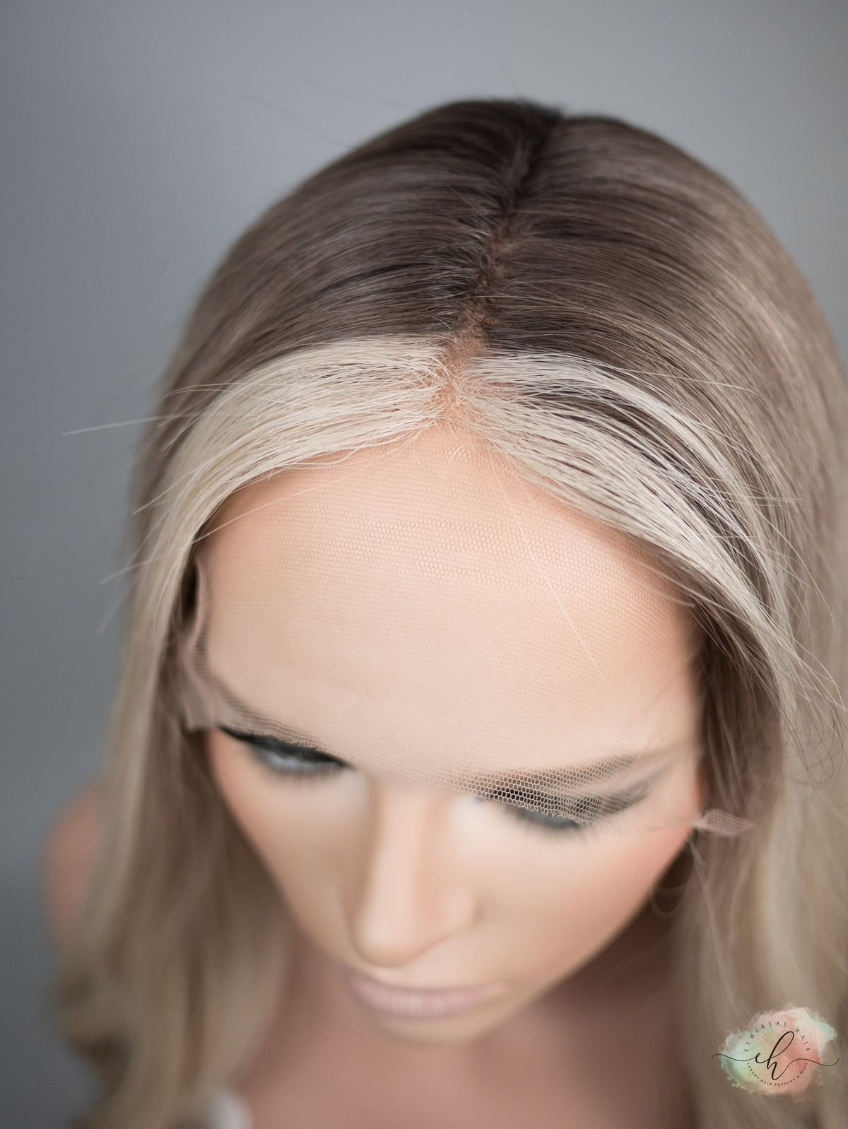 “DOVE" Exquisite Wig: Lace Top, Sz. M, 22"