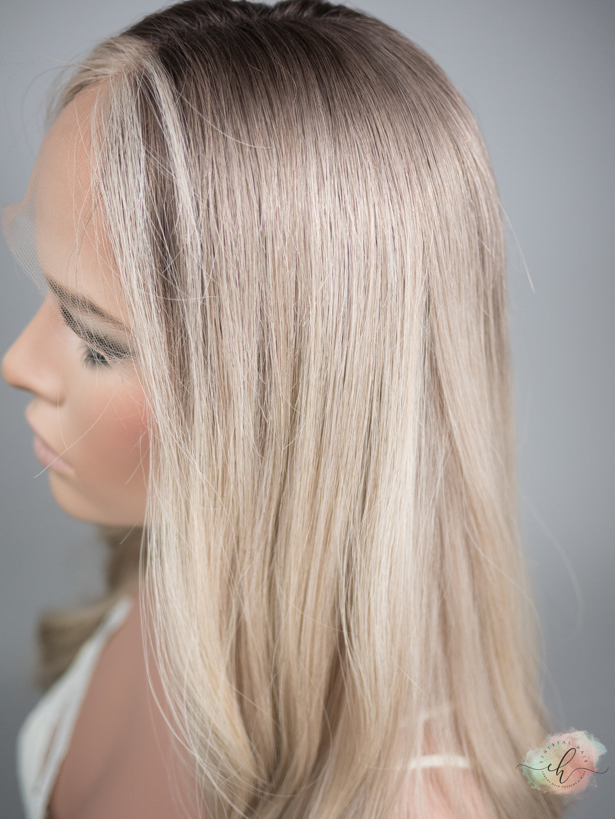 “DOVE" Exquisite Wig: Lace Top, Sz. M, 22"