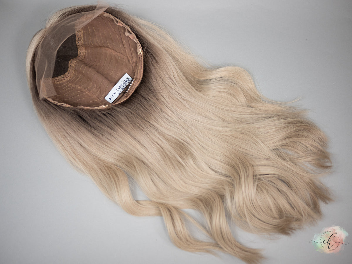 “DOVE" Exquisite Wig: Lace Top, Sz. M, 22"