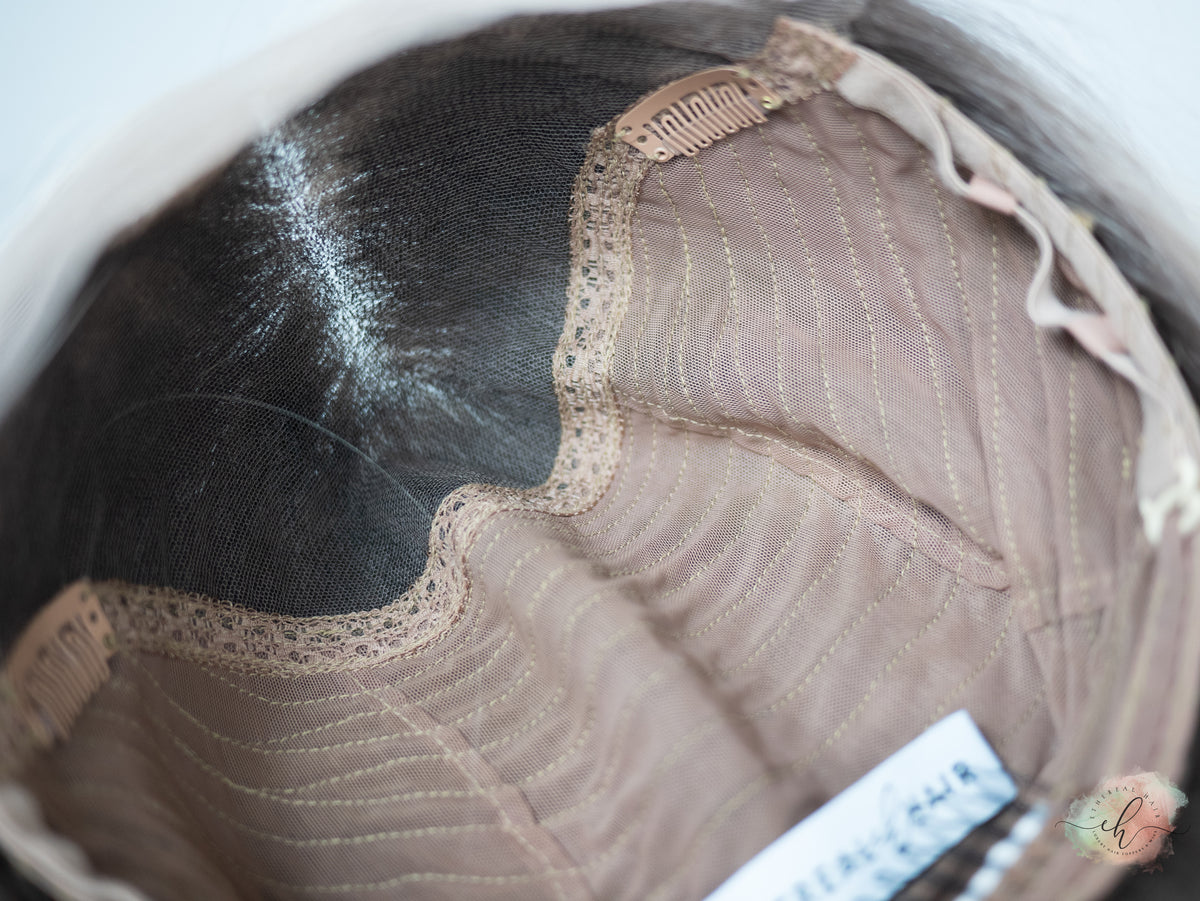 “DOVE" Exquisite Wig: Lace Top, Sz. M, 22"