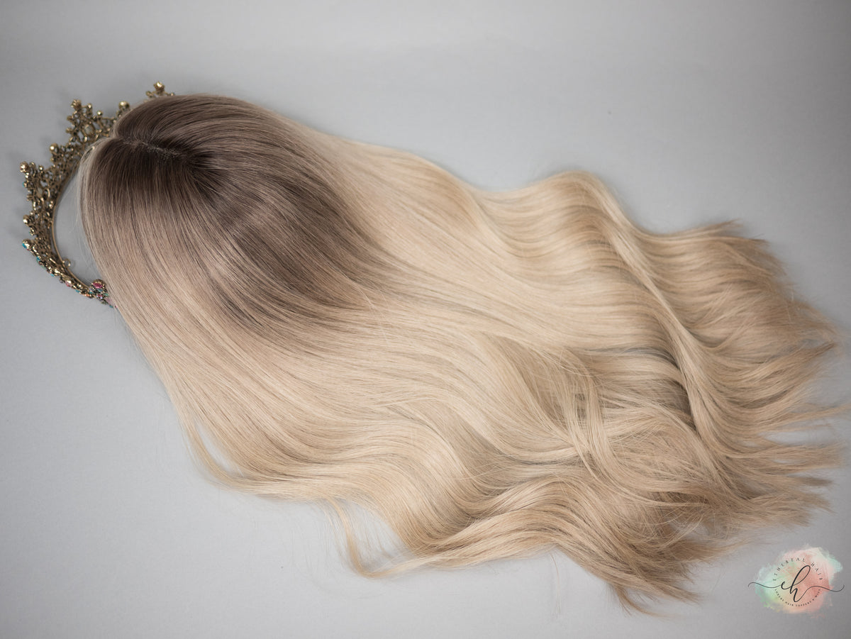 “DOVE" Exquisite Wig: Lace Top, Sz. M, 22"