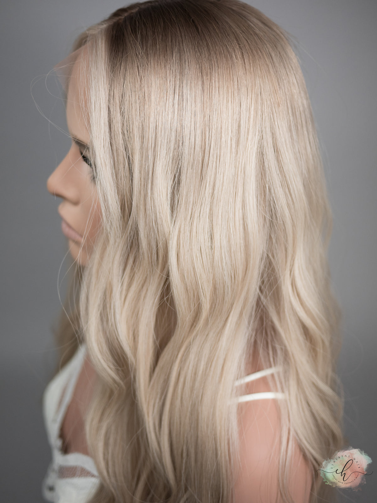 “OPULENCE&quot; Exquisite Wig: Lace Top, Sz. M, 23&quot;