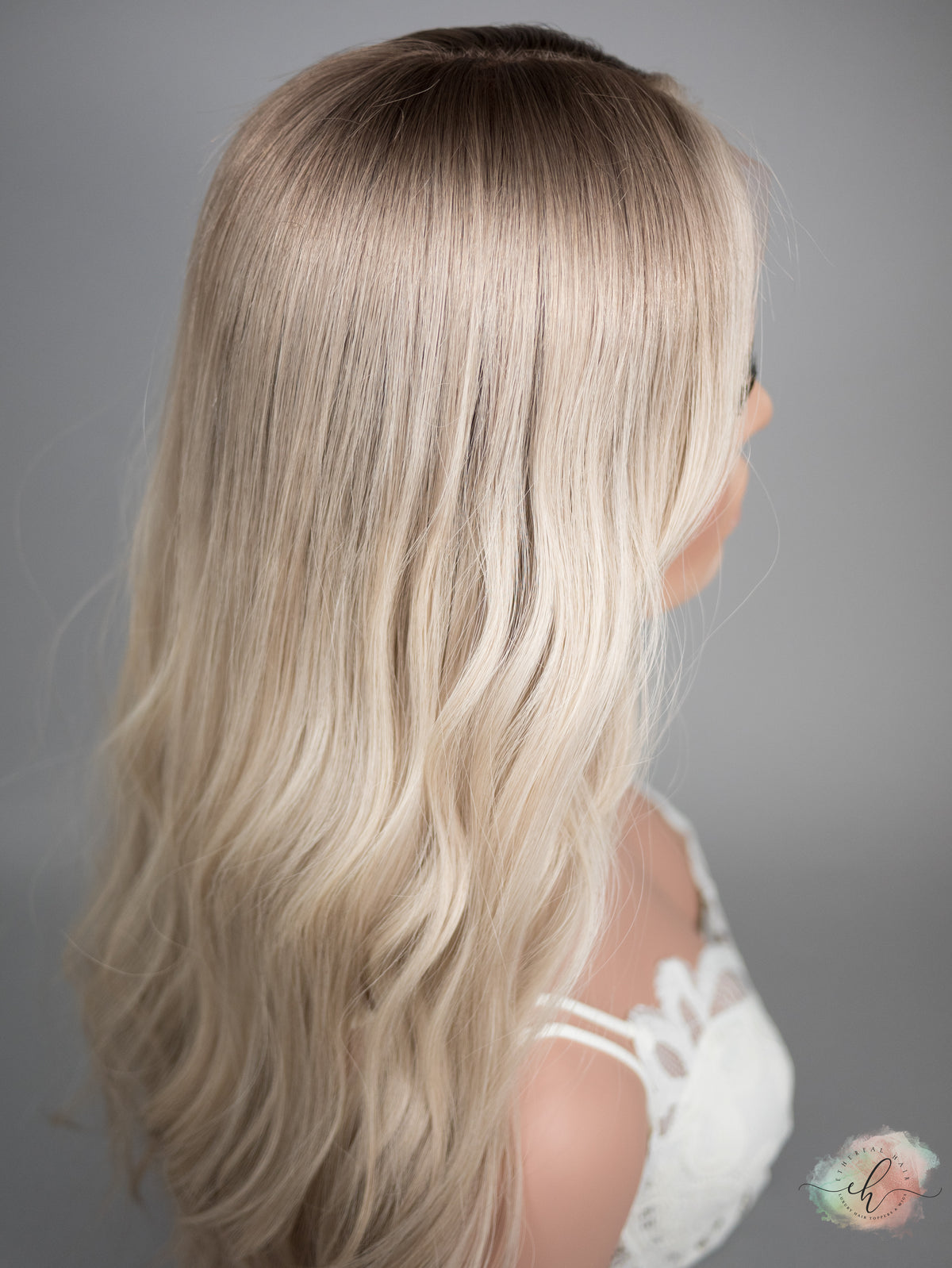 “OPULENCE&quot; Exquisite Wig: Lace Top, Sz. M, 23&quot;