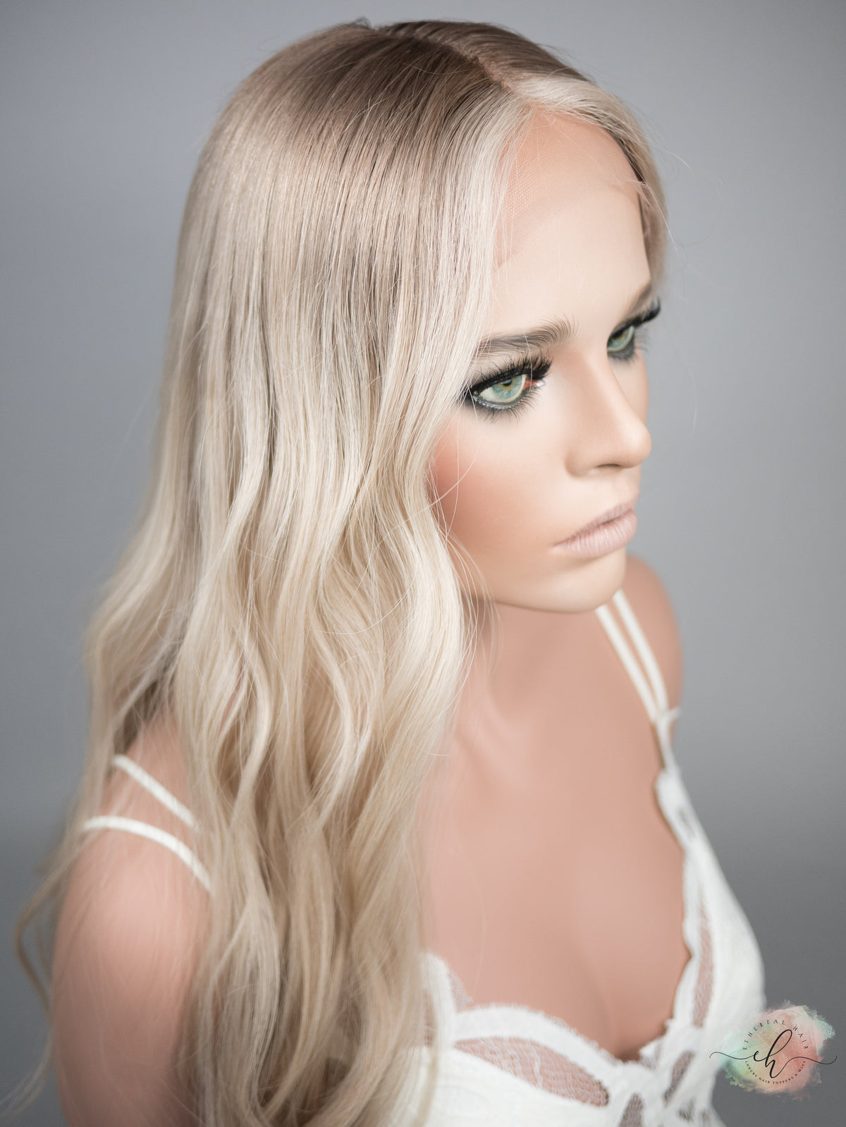 “OPULENCE&quot; Exquisite Wig: Lace Top, Sz. M, 23&quot;