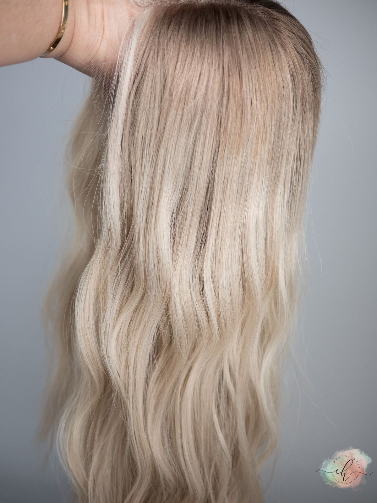 “OPULENCE&quot; Exquisite Wig: Lace Top, Sz. M, 23&quot;