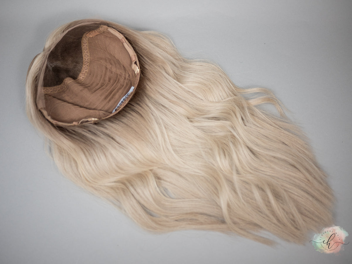 “OPULENCE&quot; Exquisite Wig: Lace Top, Sz. M, 23&quot;