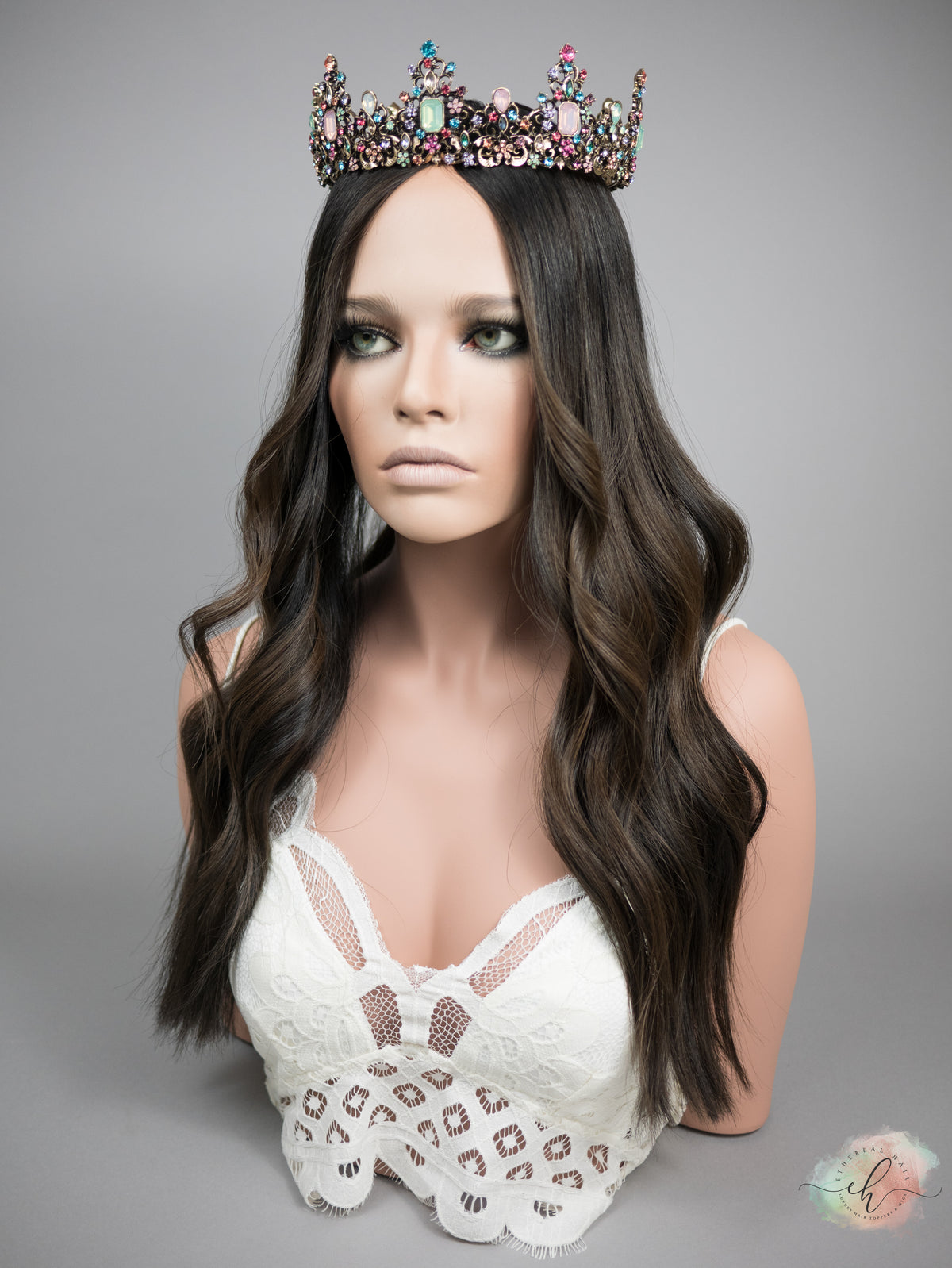 “NIGHTFALL" Exquisite Topper: Silk Top, 8x8, 23"