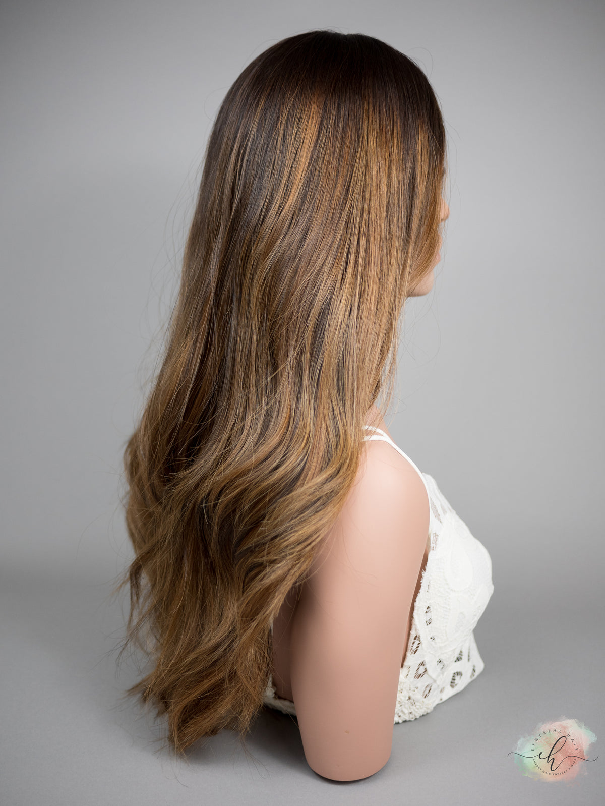 “HAZEL" Premium Wig: Silk Top Lace Front, Sz. M, 25"
