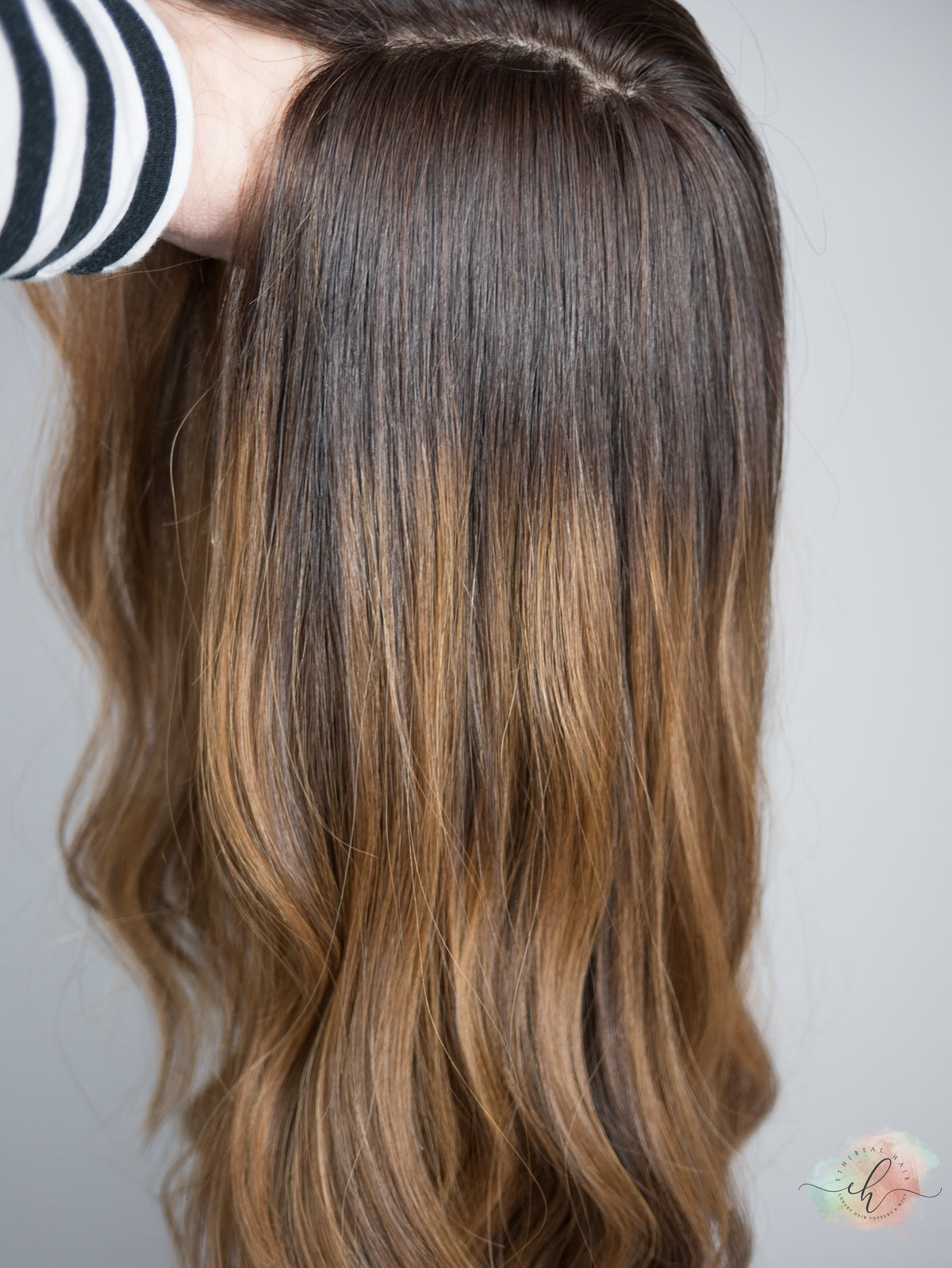 “HAZEL" Premium Wig: Silk Top Lace Front, Sz. M, 25"