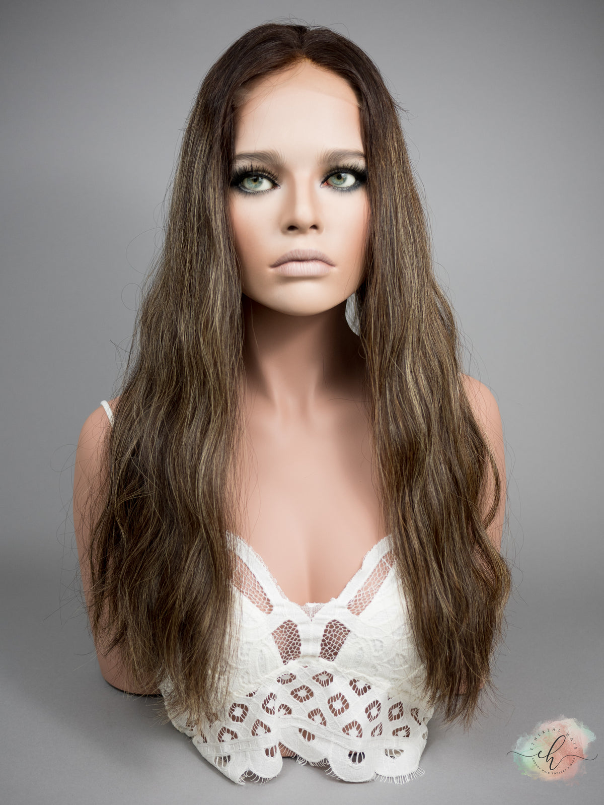 “LUNA BALAYAGE" Premium Topper: Lace Top, 7x8, 23-24", Loose Wave