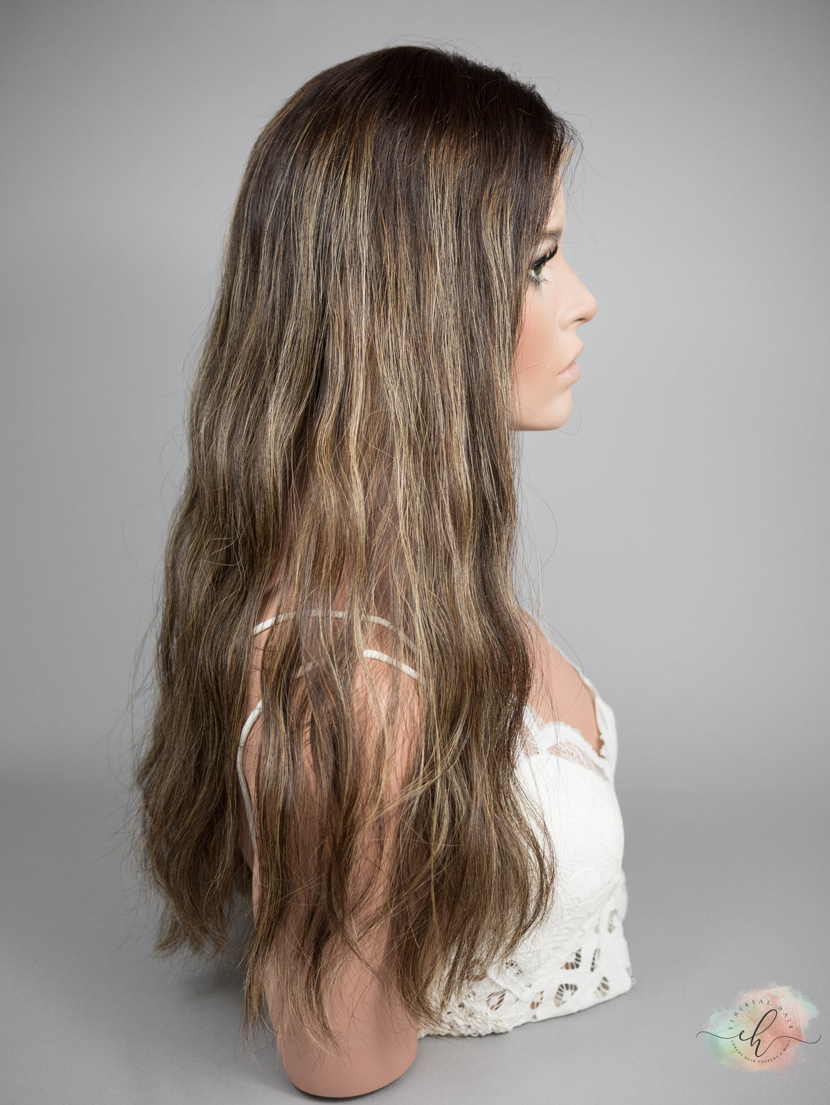 “LUNA BALAYAGE" Premium Topper: Lace Top, 7x8, 23-24", Loose Wave