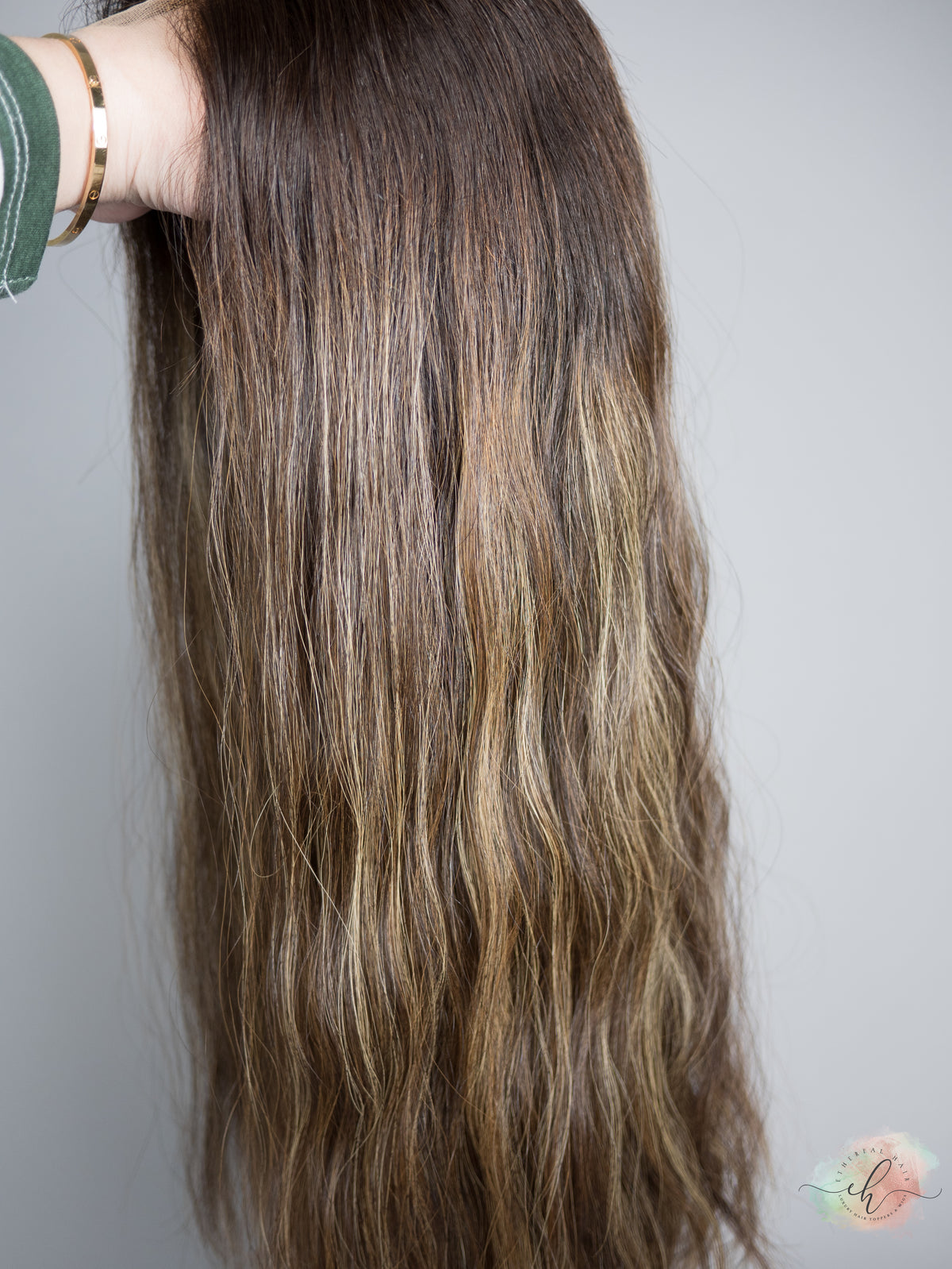 “LUNA BALAYAGE" Premium Topper: Lace Top, 7x8, 23-24", Loose Wave