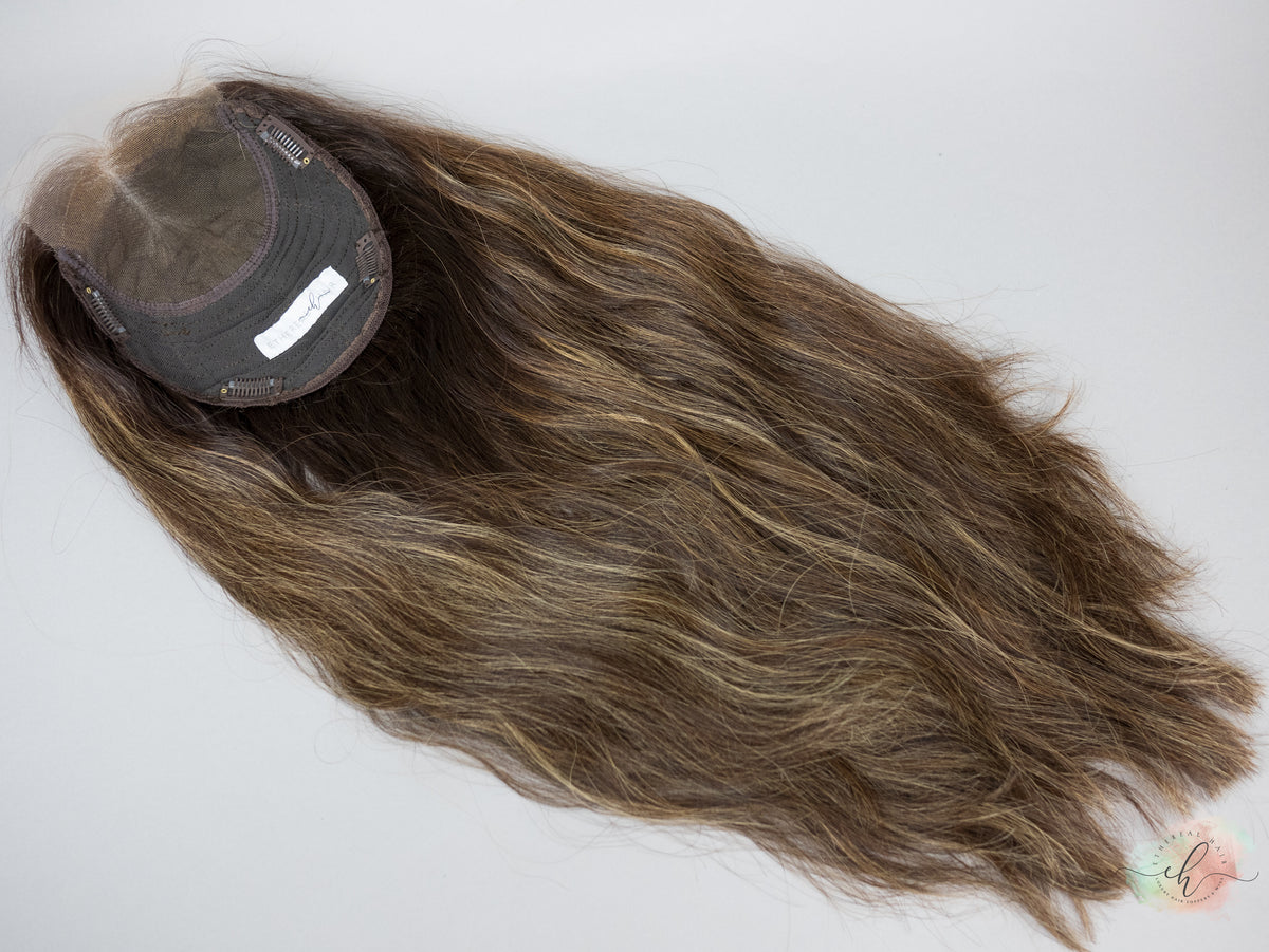 “LUNA BALAYAGE" Premium Topper: Lace Top, 7x8, 23-24", Loose Wave