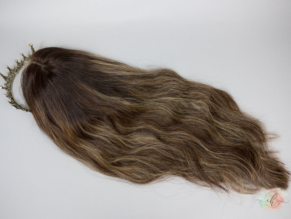 “LUNA BALAYAGE" Premium Topper: Lace Top, 7x8, 23-24", Loose Wave