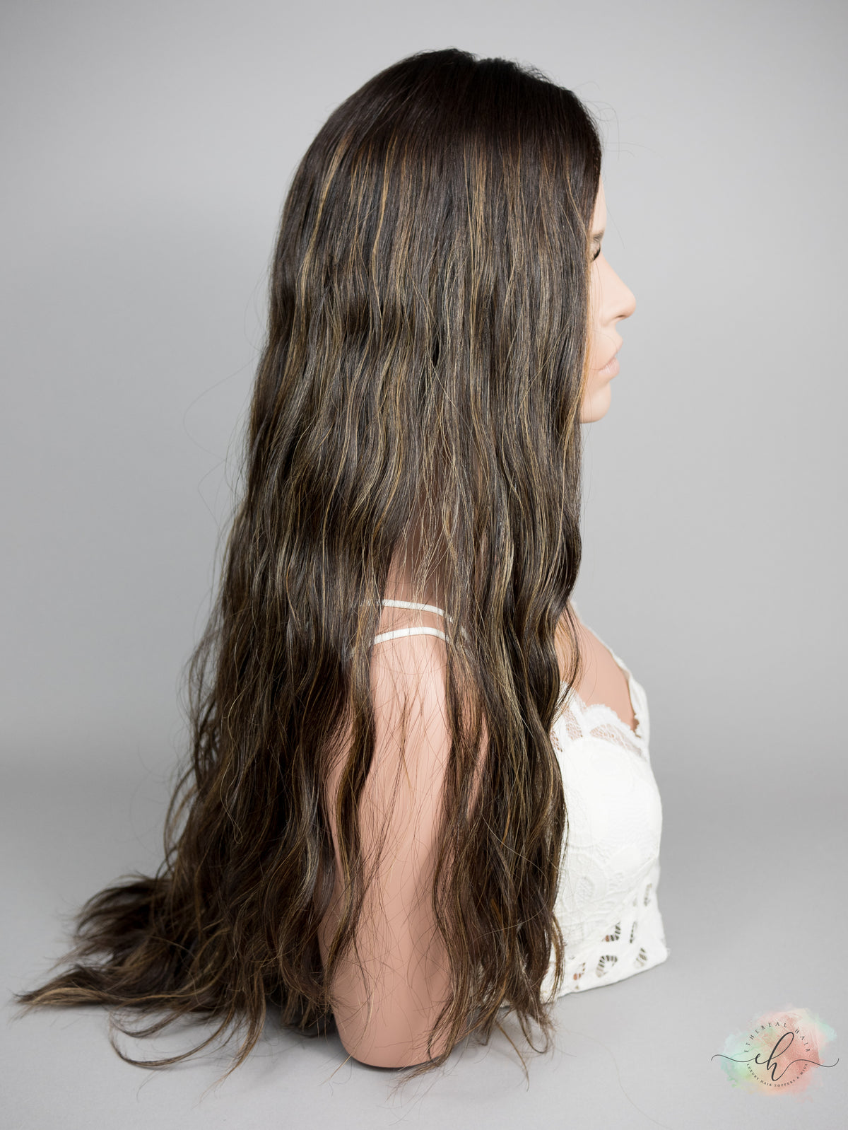 “PEPPA" Premium Topper: Silk Top, 9x9, 28", Wavy